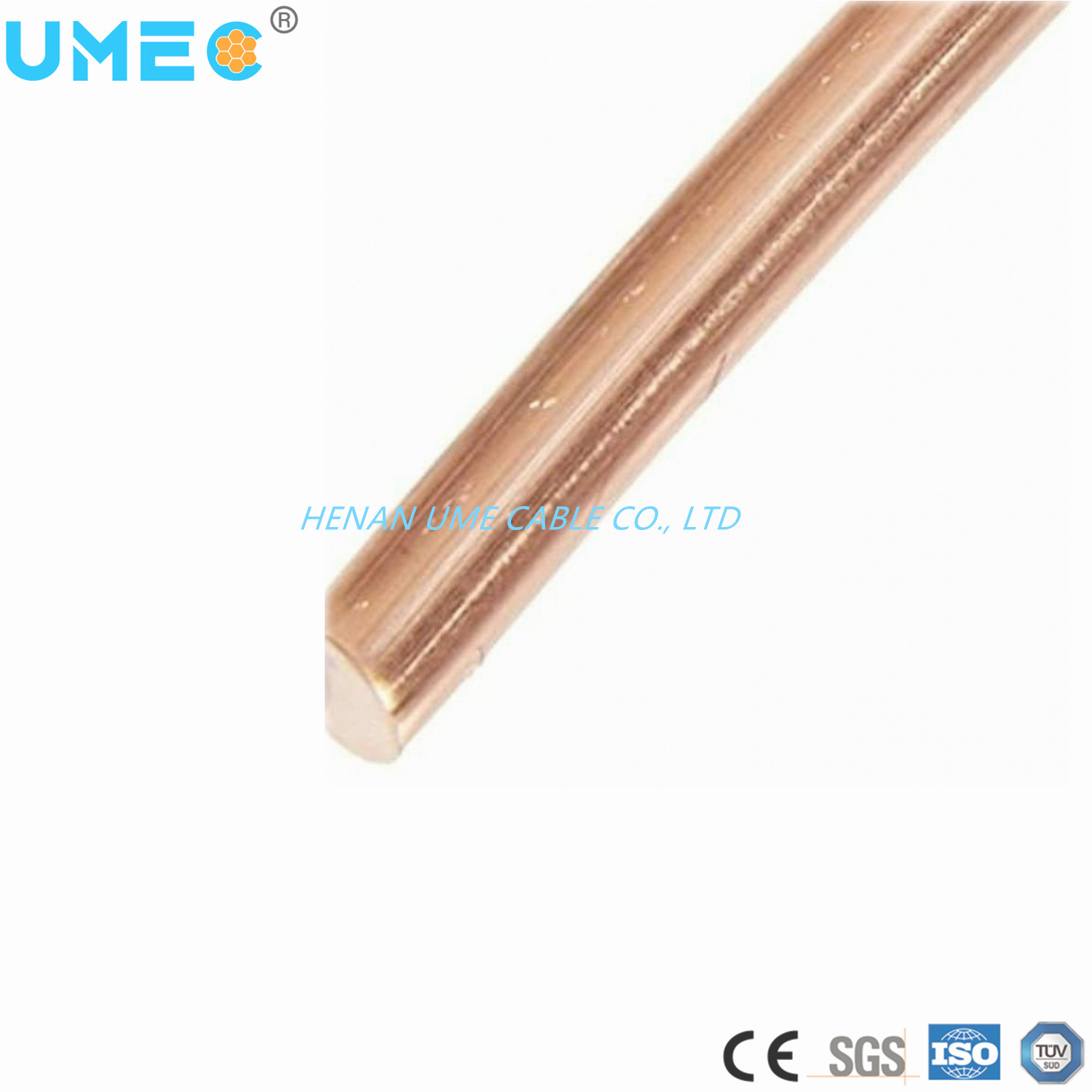 
                Conductor de cobre desnudo sólidos o de alambre y cable trenzado
            