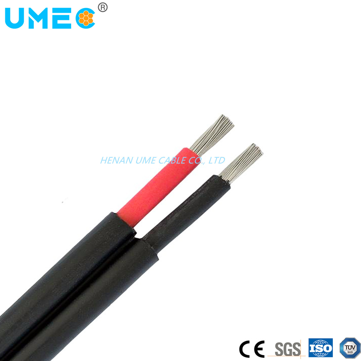 China 
                Negro Rojo 1000V 1500 v 1800 V Twin de bajo voltaje de CC de 6mm PV1-F el cable de energía solar fotovoltaica
              fabricante y proveedor