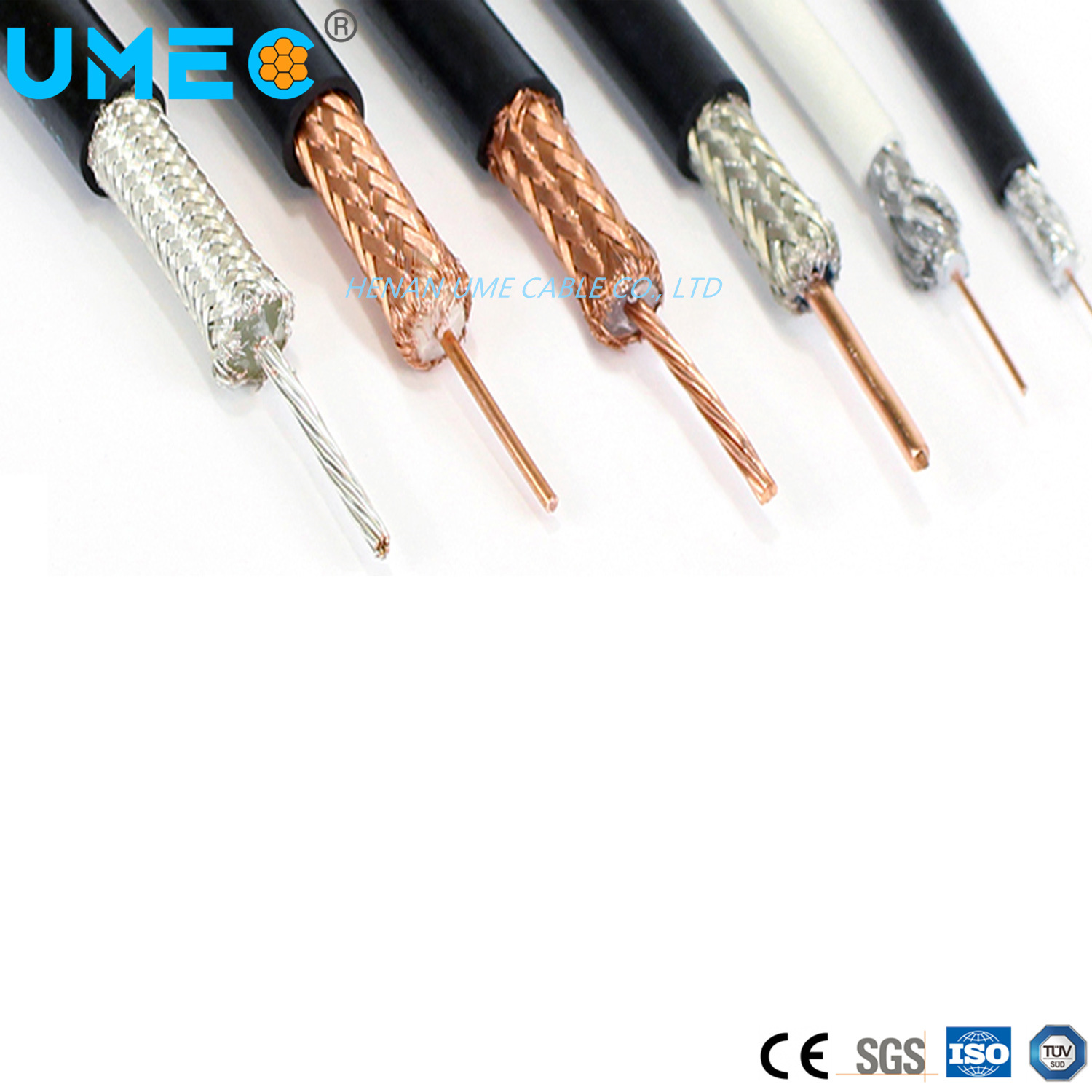 Cina 
                Schermatura intrecciata cavo coassiale conduttore in rame isolante in XLPE/PE/PVC cavo rotondo
              produzione e fornitore