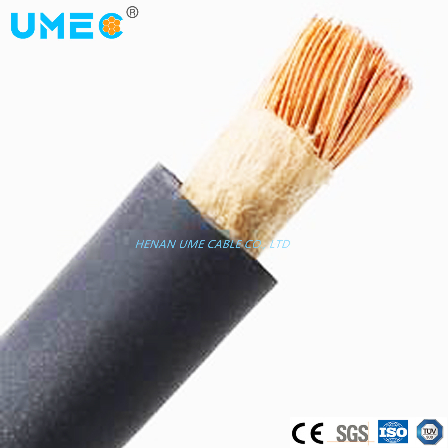 China Heavy Duty Rubber Welding Cable 1/0 2/0 3/0 4/0 AWG Soft Copper Wires Electric Welding Cable