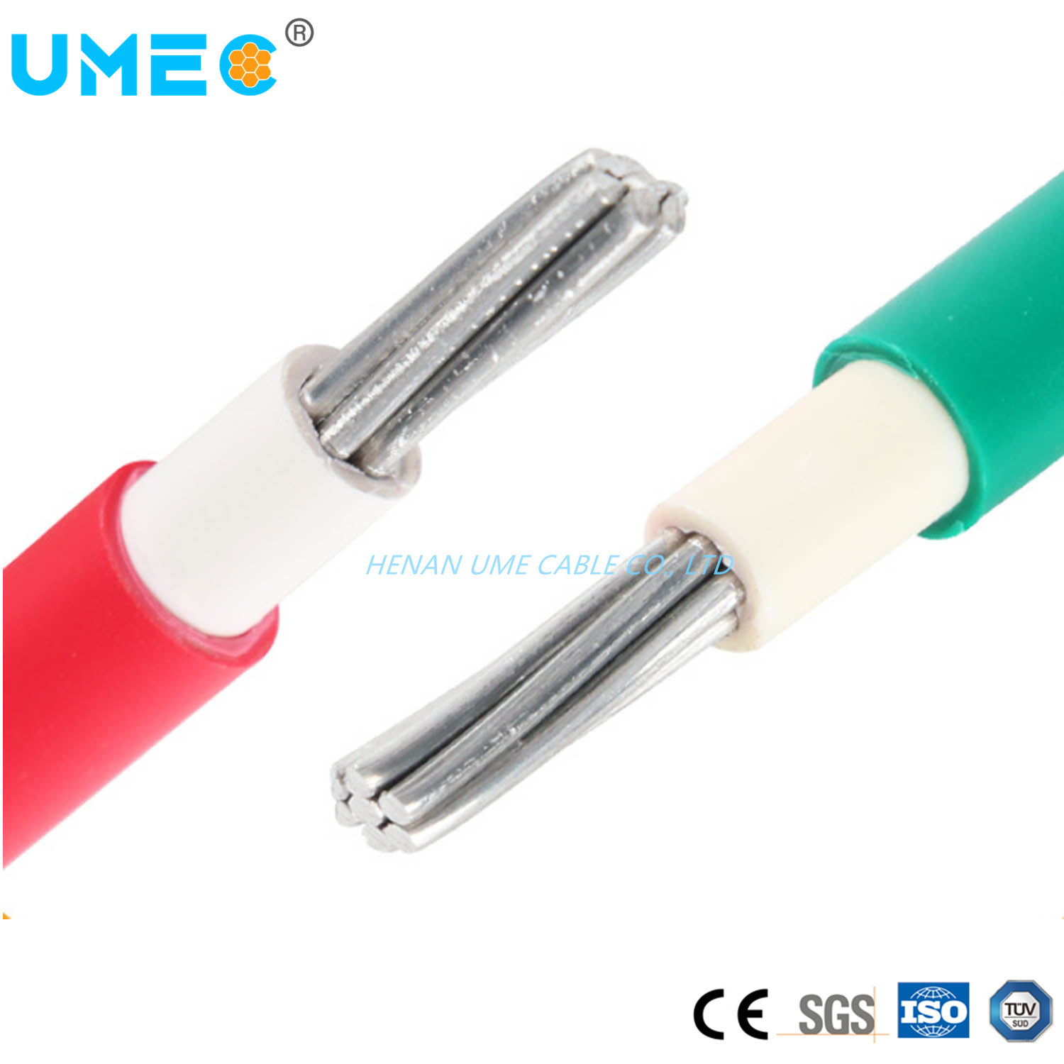 
                La Chine Fabricant Ume marque conducteur de cuivre/aluminium isolation PVC Câble à gaine PVC BVV fil Blvv
            