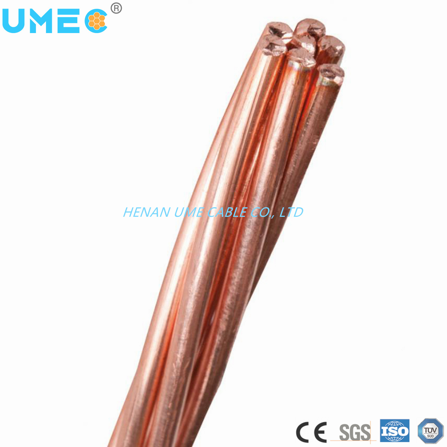 
                Cable trenzado redondo Bare cable Bare conductor de cobre Bare
            