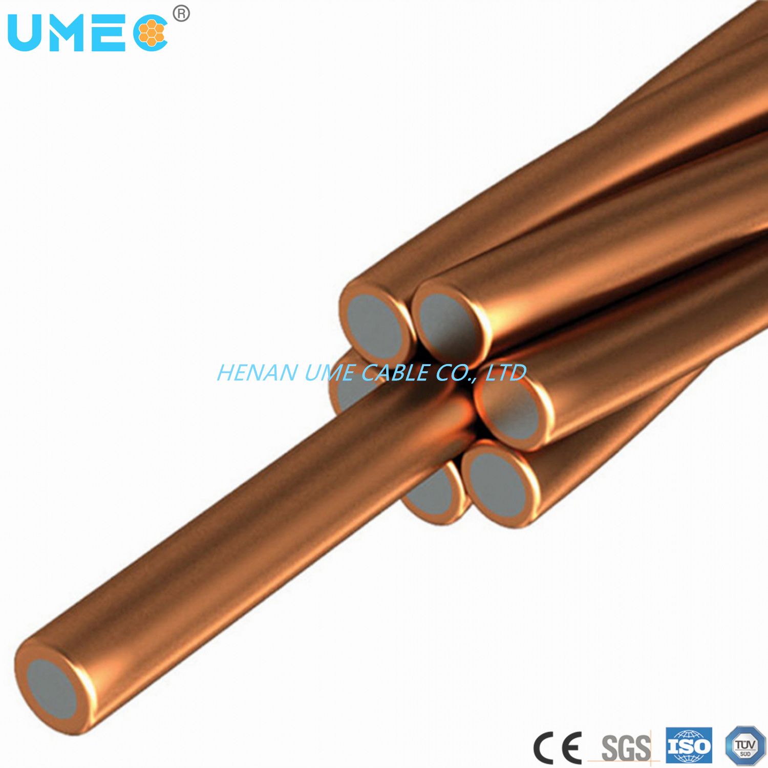 
                Alambre de acero revestido de cobre conductor desnudo Cable Lightning-Protection CCS
            