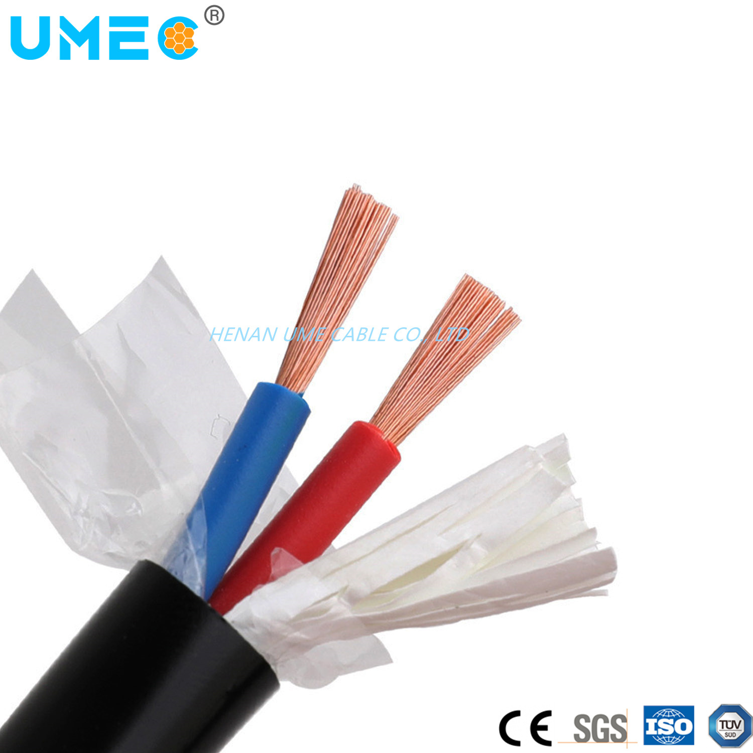 Copper Core Conductor Electric Rvv H05VV-F 2X0.75mm 4X2.5mm 3X0.75mm2 4X1.5mm2 Power Cable