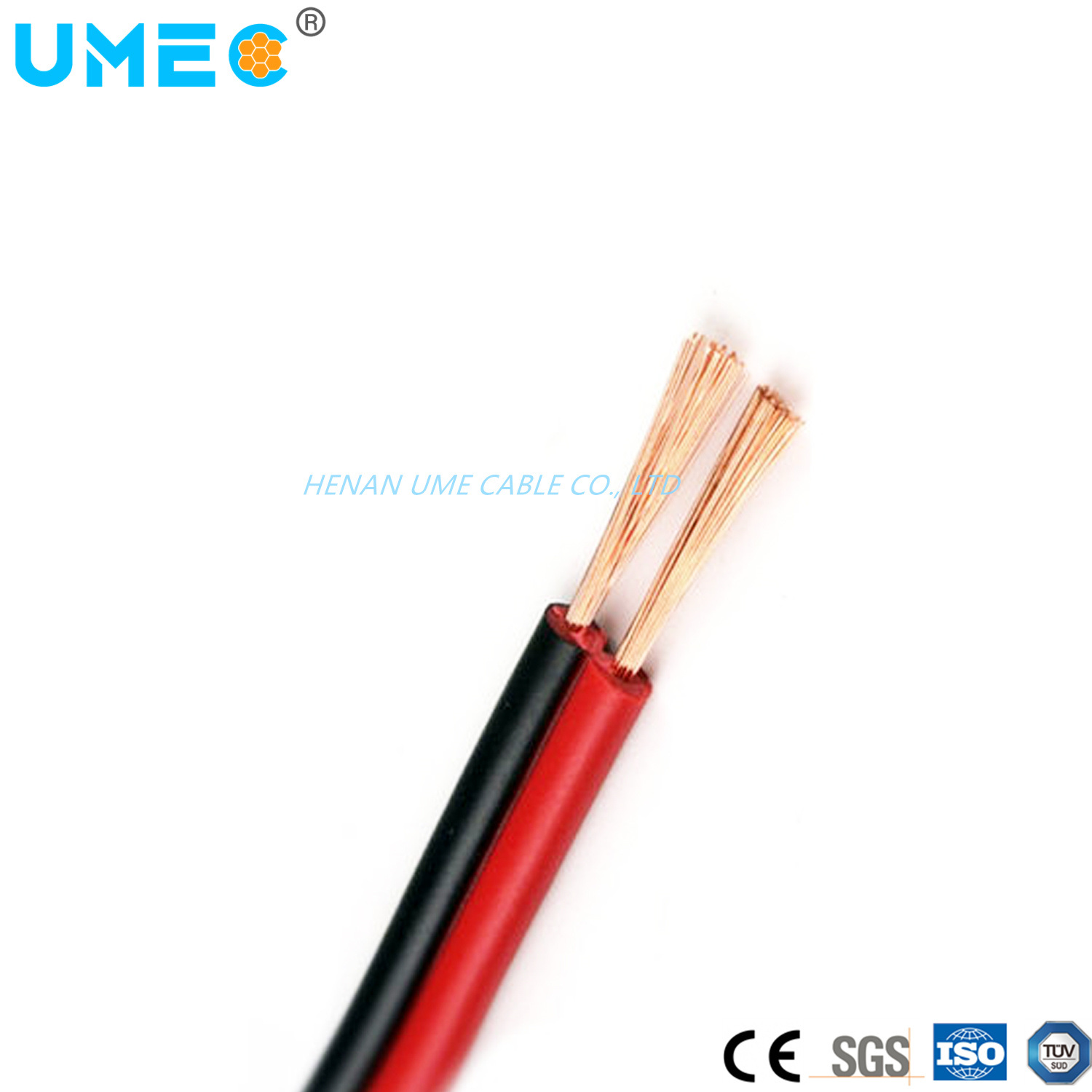 Copper or Tinned Copper Conductor Non-Sheathed Twin Core Spt Cable, Flexible Parallel Cable 14 18 AWG Lamp Building Wire