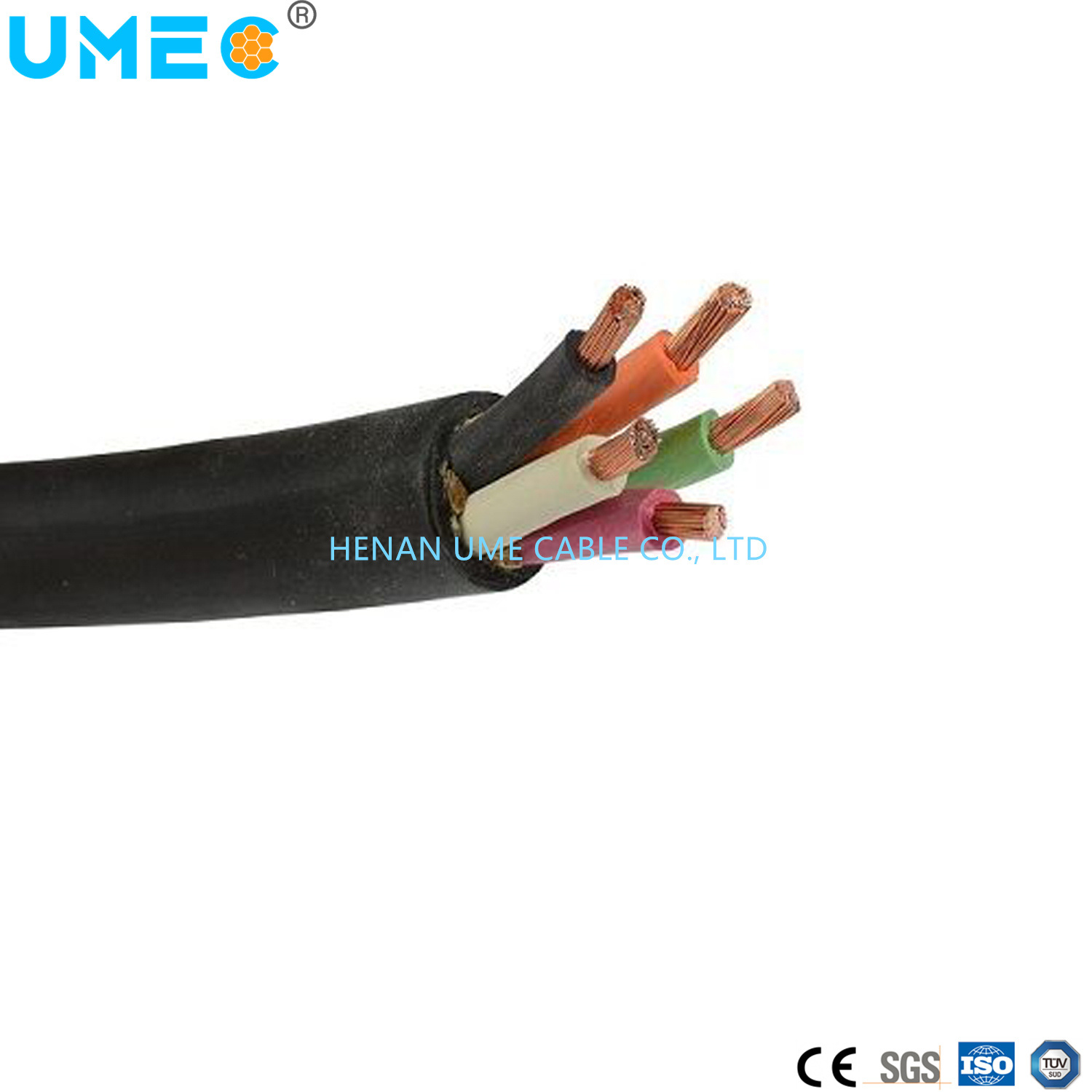 Customized 1mm 2.5mm 4mm 6mm 8mm 10mm 16mm 25mm 50mm 70mm 95mm 2 3 4 5 6 7 Core Electric Battery Cable Rubber Cable Stoow Sjoow Soow Wire Cable