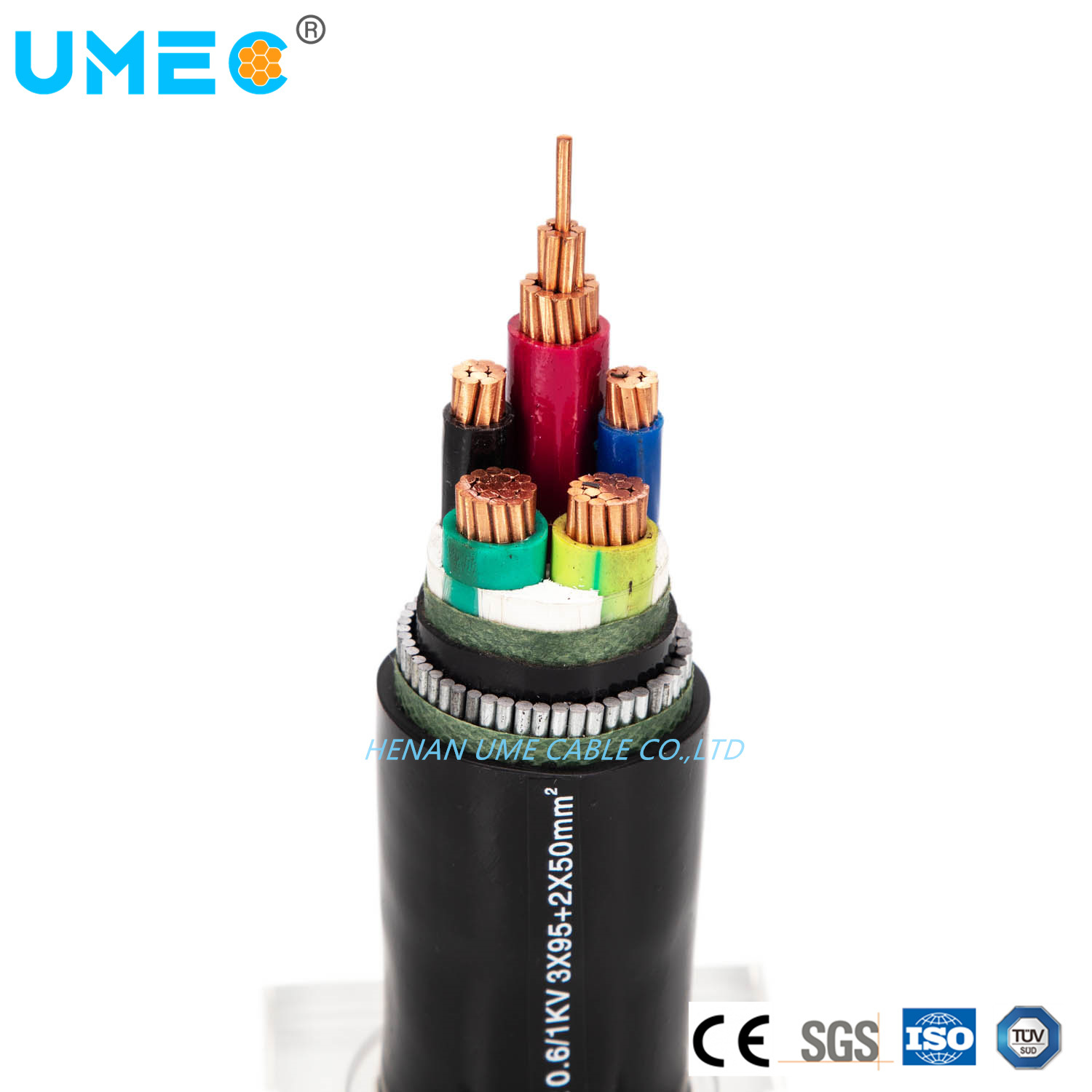 Distribution Line 0.6/1kv PVC Insulated Power Cable VV32 Vlv32