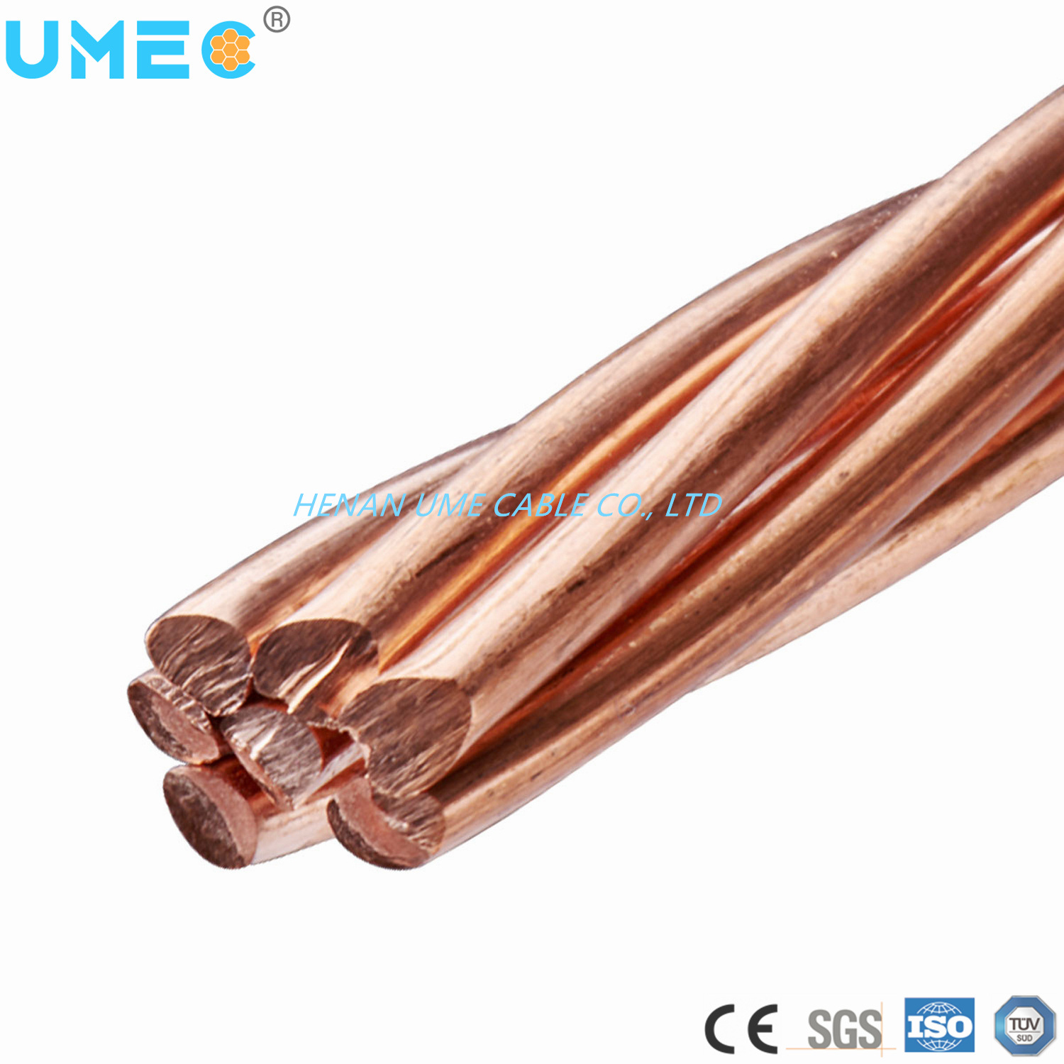 
                Cabo redondo de linha de distribuição fio de cobre macio/duro revestido condutor de cobre
            