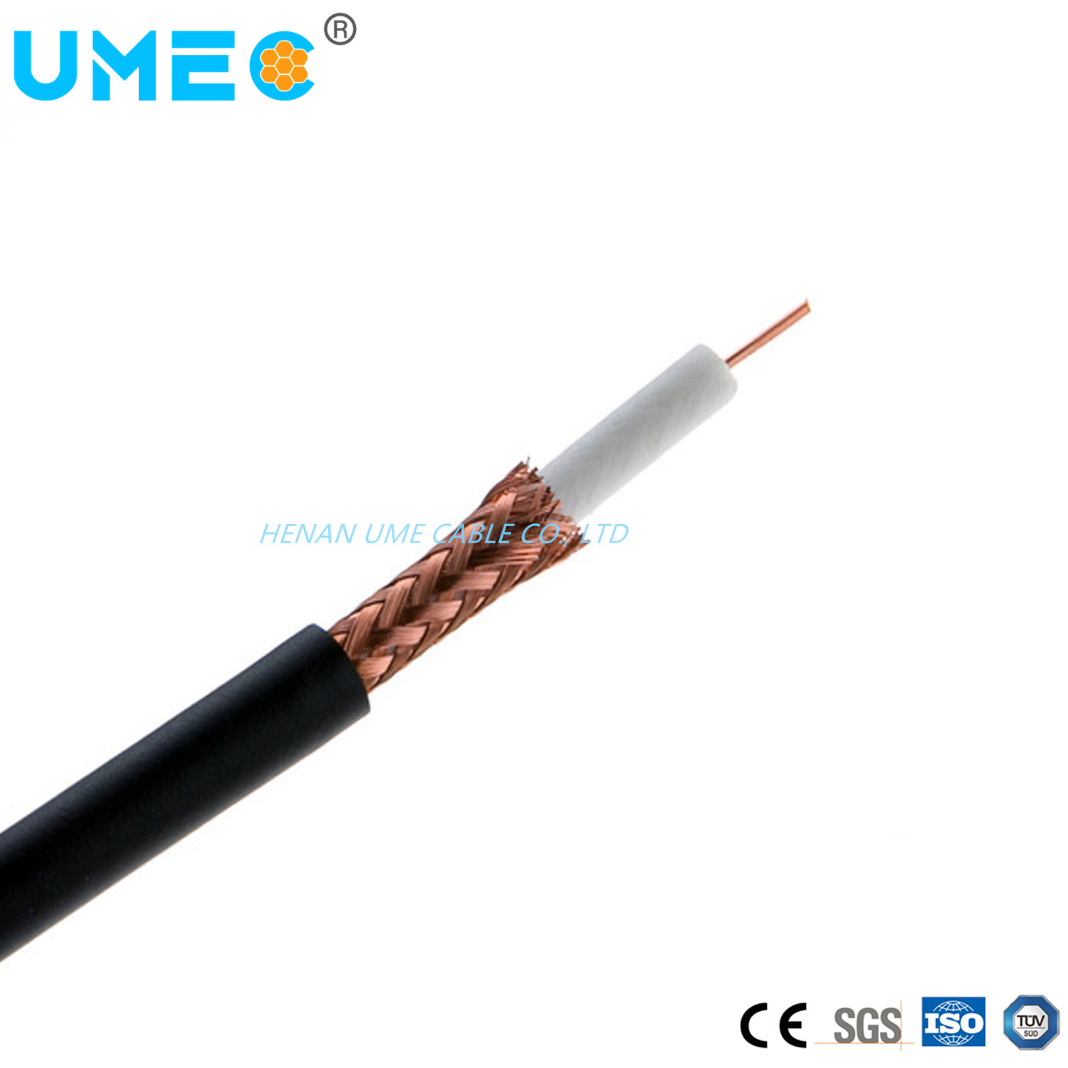 Durable Customised Rg 6 Coaxial Cable Heat Resistant Copper Coaxial Cable Heavy Duty Made in China Coaxial Cable