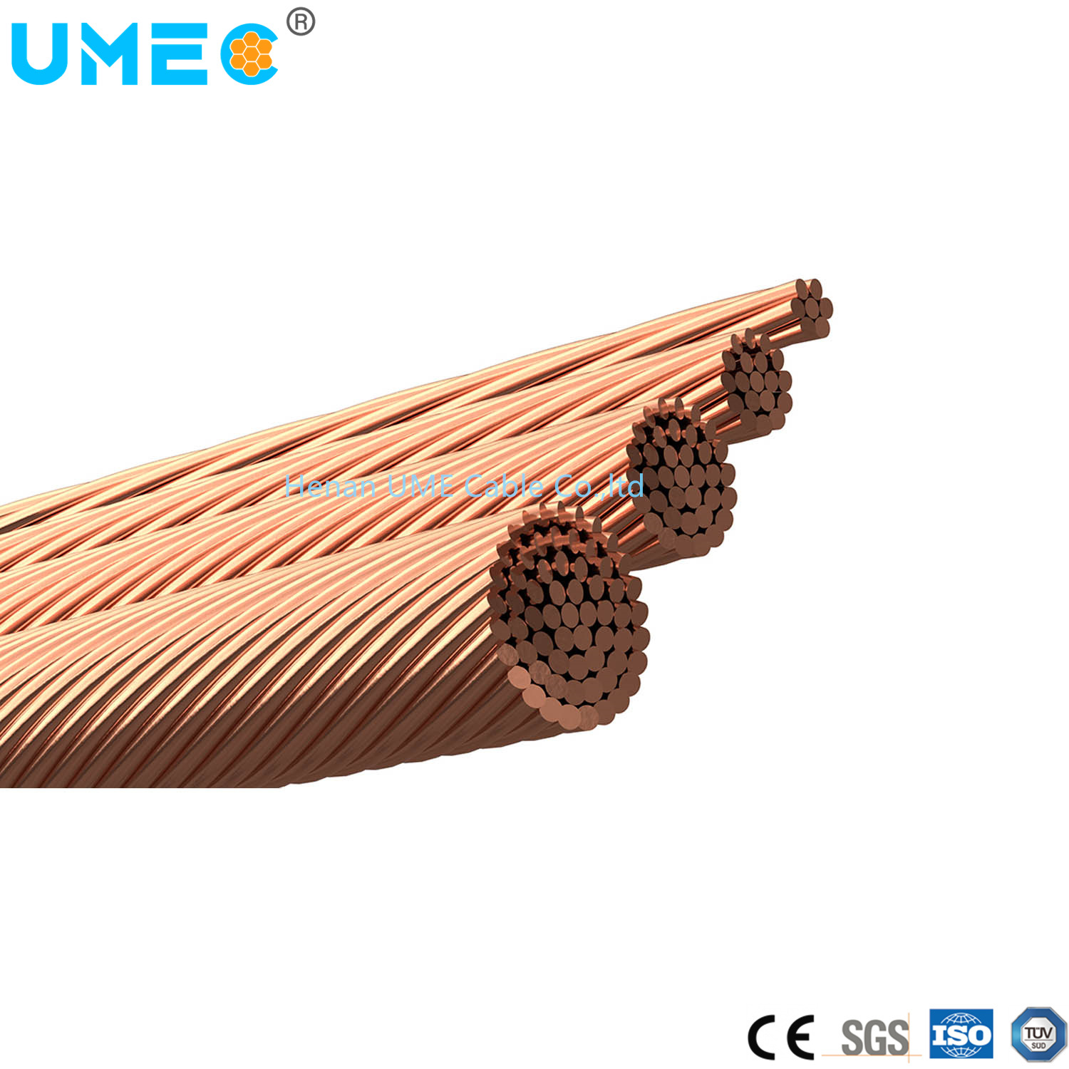 Earth Ground Wire Cable 35mm2 50mm2 70mm2 Bare Copper Conductor