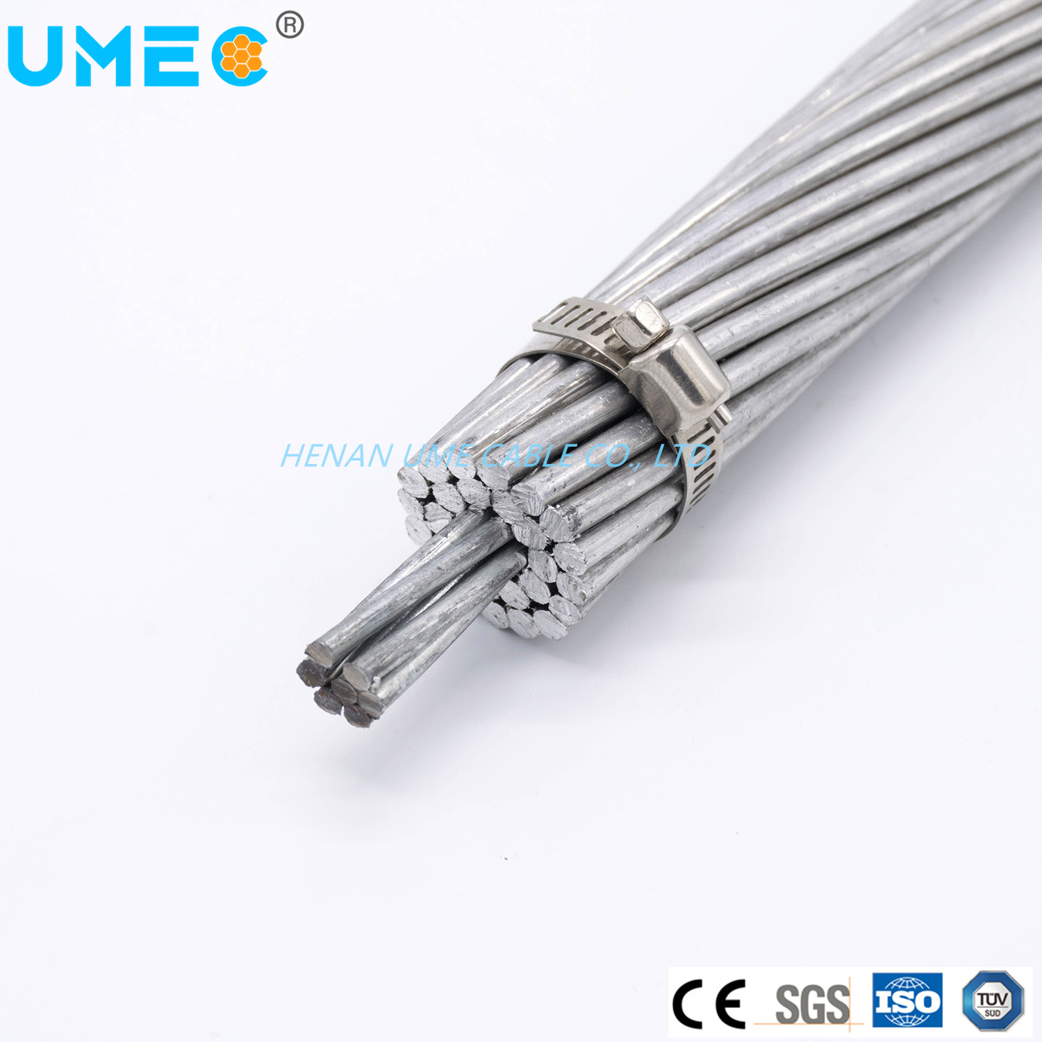 
                Conductor eléctrico conductor de aluminio reforzado de acero ACSR 95/15 Cable conductor desnudo el cable eléctrico
            