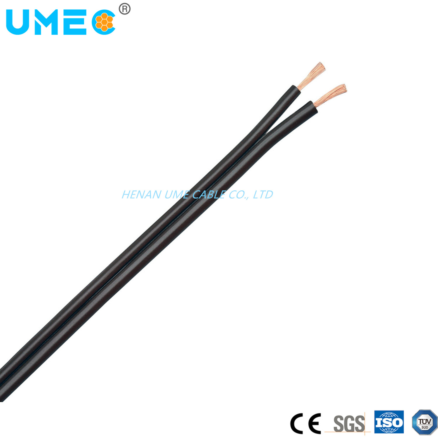 Китай 
                Электрический провод лампы гибкой Spt-1W Spt-2W с изоляцией из ПВХ 16AWG 1 2 3 Core Spt плоский кабель питания
              производитель и поставщик