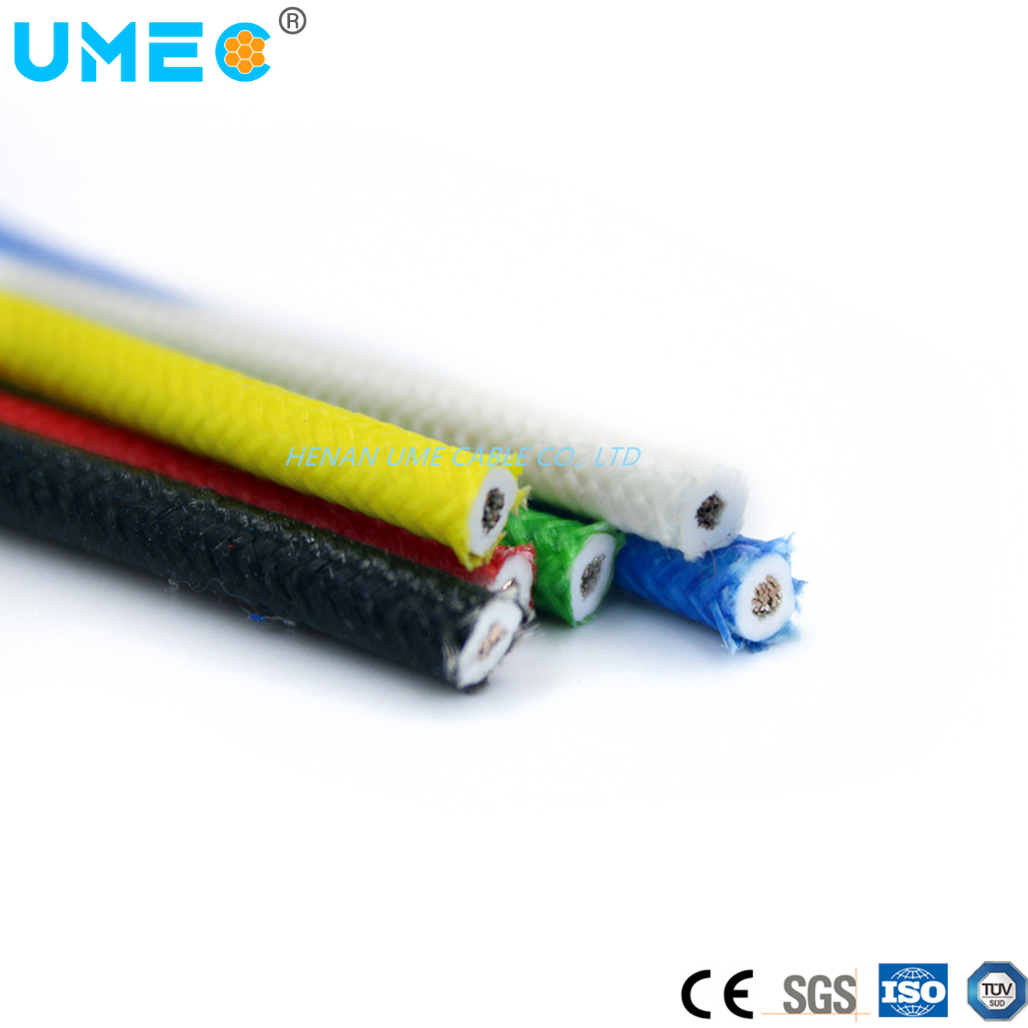 China 
                Electric Rubber 10AWG 12AWG Silicone Fiberglass Braid Wire Srml Wire High Temperature Motor Lead Wire
              manufacture and supplier