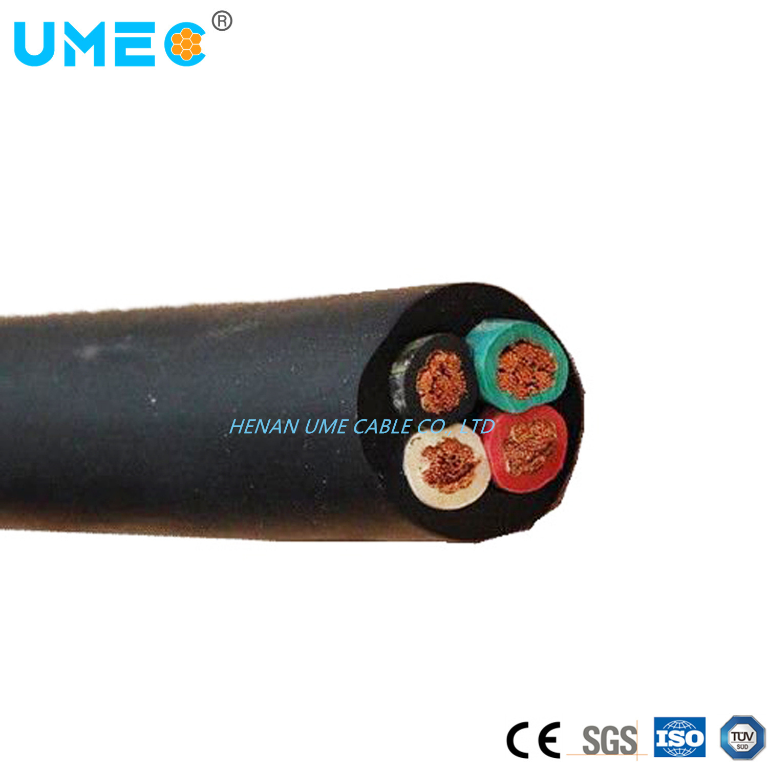 Electrical 450/750V Flexible Soft Rubber Cable H07rn-F 3gx1.5sqmm 2.5sqm 4sqmm 6sqmm 10sqmm Electric Cable Wire