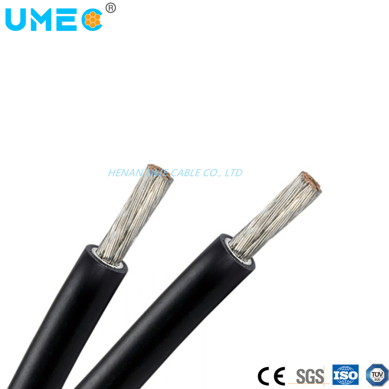 Electrical PV Cable Fire Resistant Cables Twin Core DC Solar Cable #1/0 #2/0 #3/0 #4/0 Guage PV1-F Electrical Wire Cable