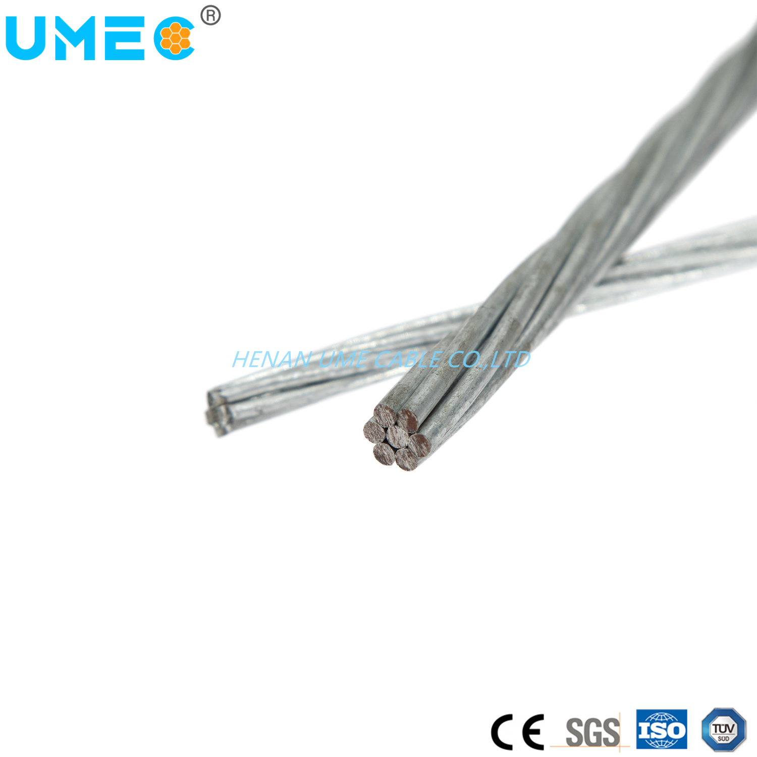 Electrical Power Transmission Line Versatile Material Galvanized Steel Wire Strand