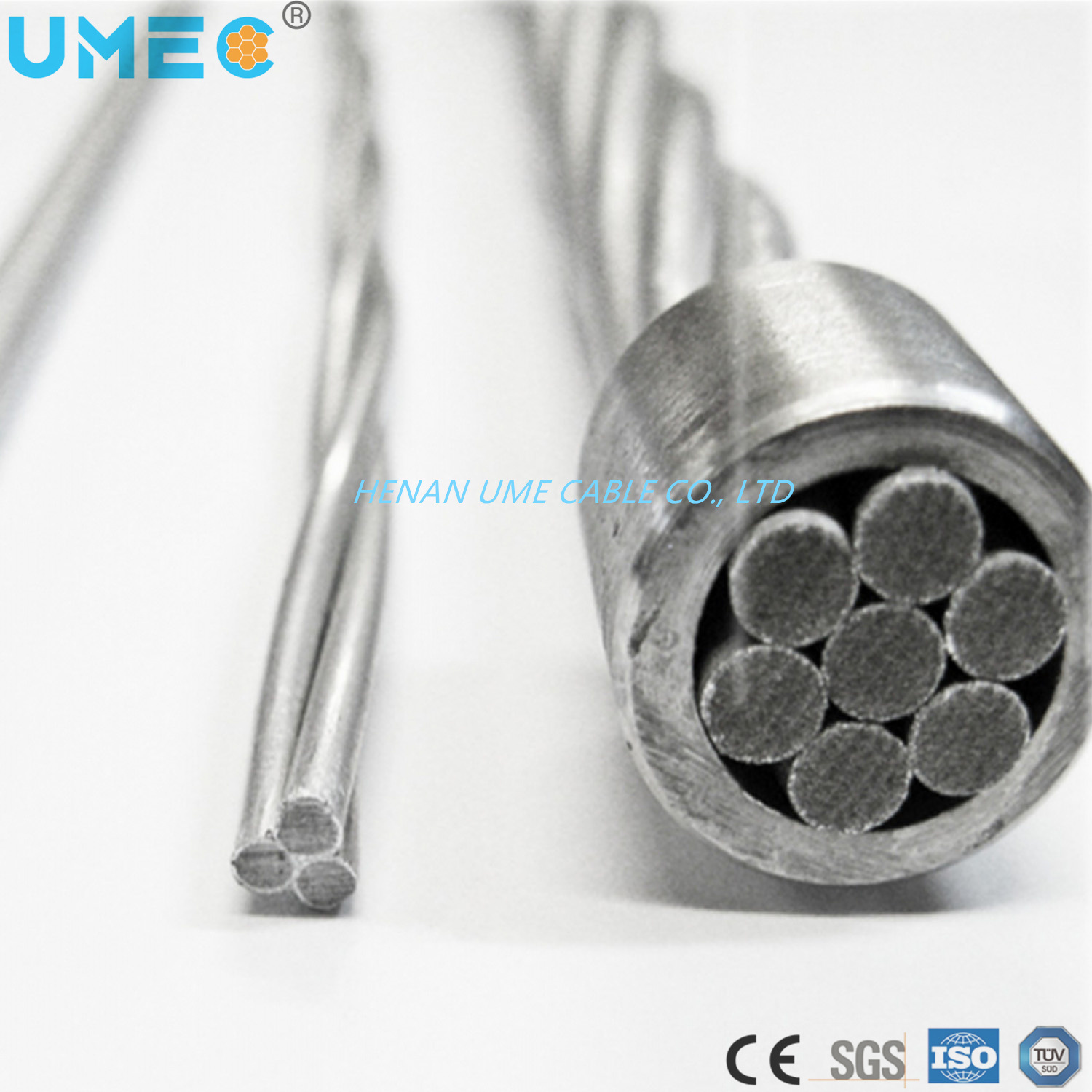 Chine 
                Fil d′acier en aluminium à gaine conducteur de terre de tête très haute tension CA
              fabrication et fournisseur