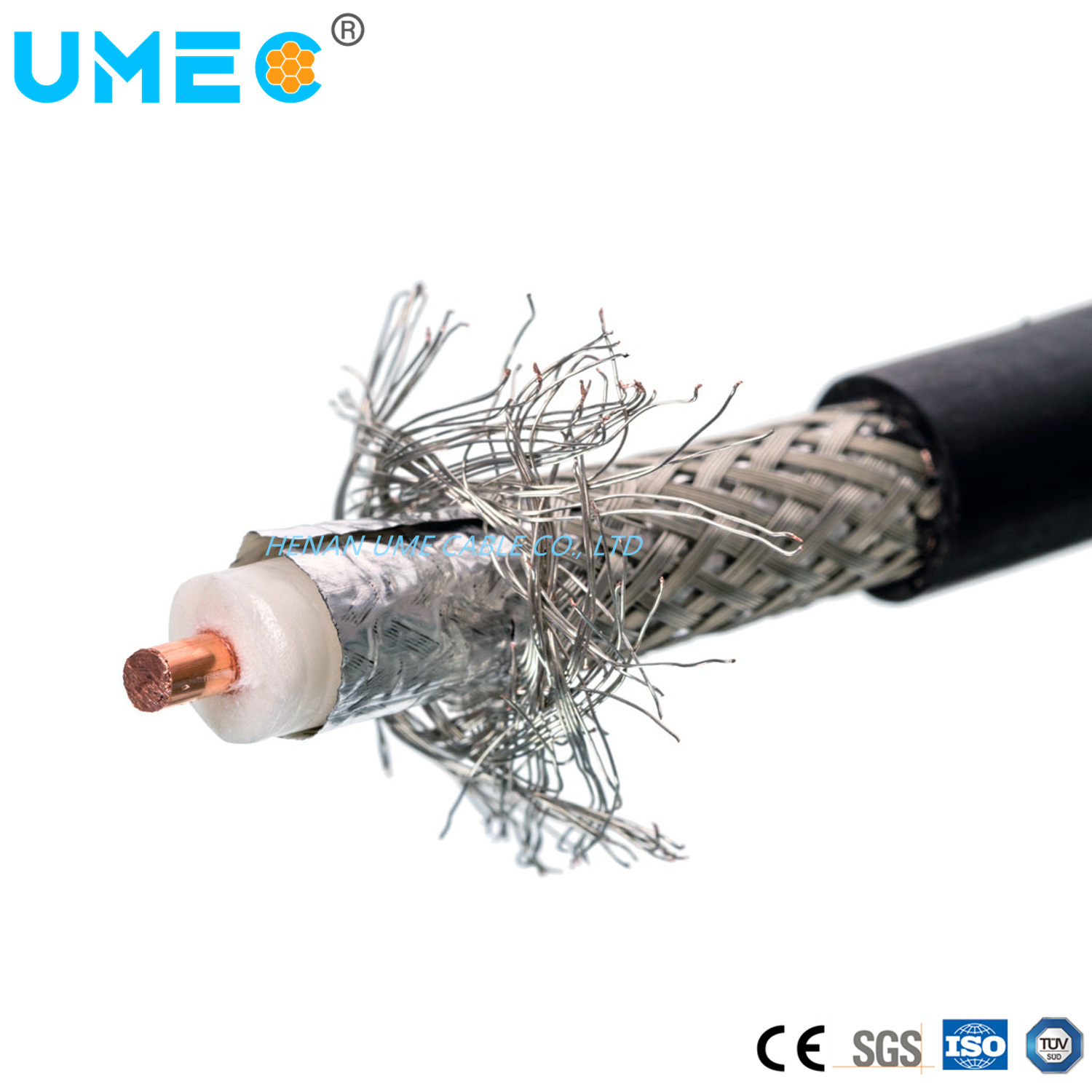 FEP Copper Wire 50 Ohm Coaxial Cable Price for Surveillance Video Rg59 Rg58 Communication Coaxial Wires and Cables
