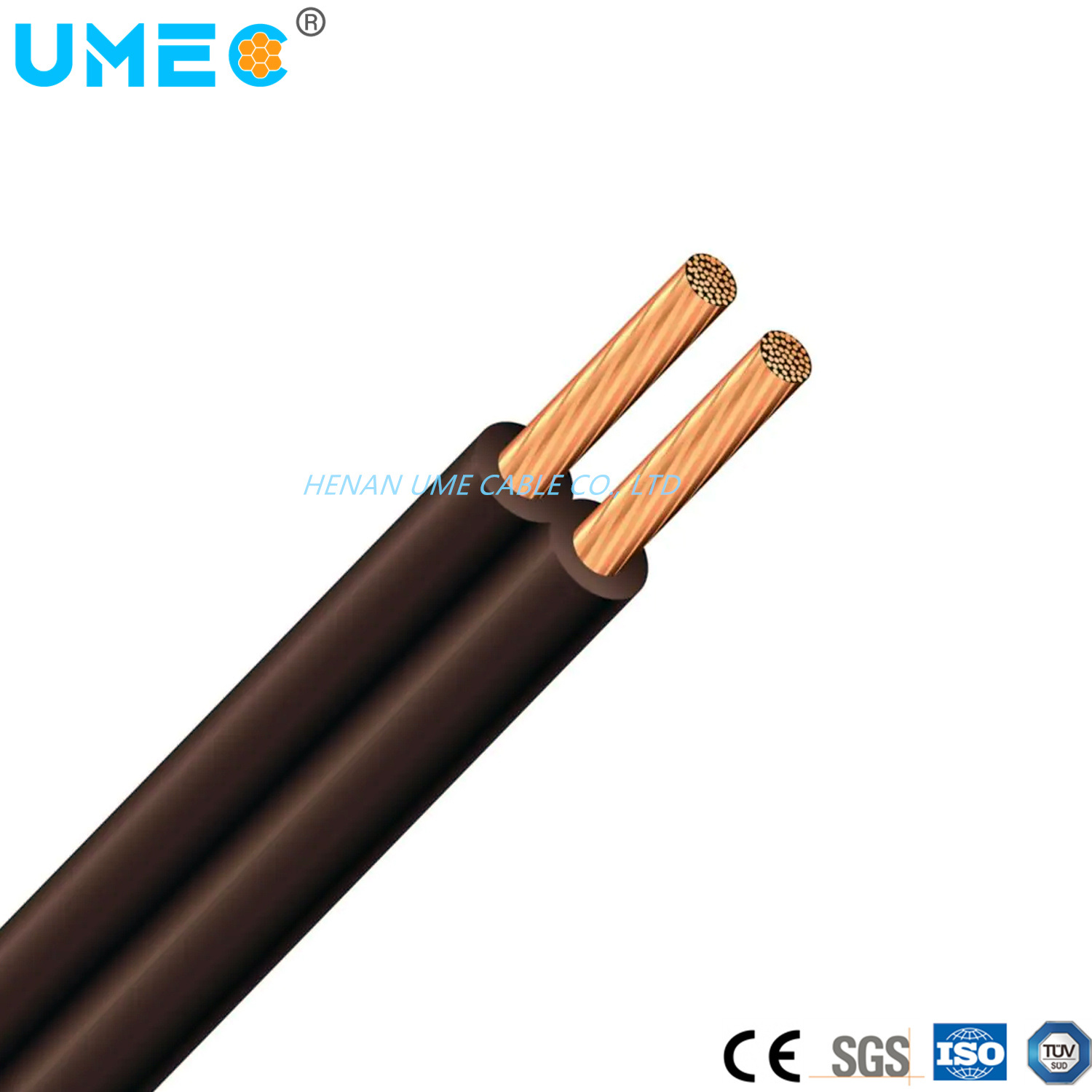 Factory Direct Supply 2/3corex14AWG 20AWG Low Voltage Lamp Wire Flexible Spt Cable Twin Flat Building Cable