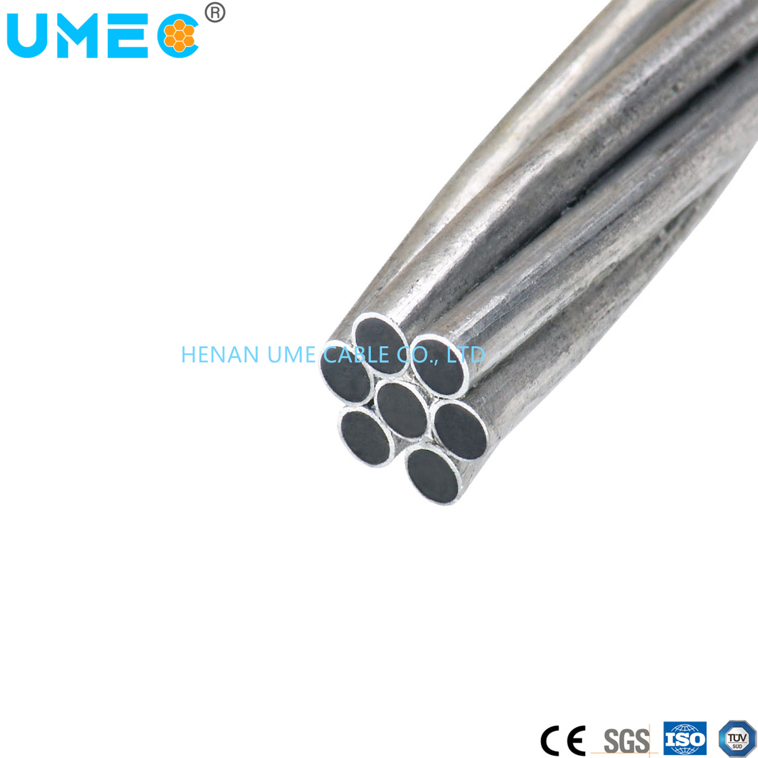 
                Haute qualité prix d′usine conducteur nu du fil en acier à revêtement aluminium ACS
            