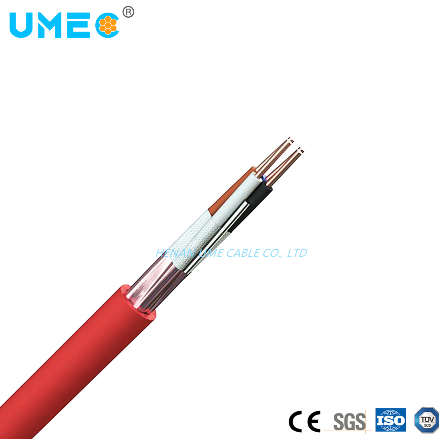 Fire Alarm Cable Fire Cable 2 Cores Fire Resistant Cables Shielded Solid Copper Alarm Cable