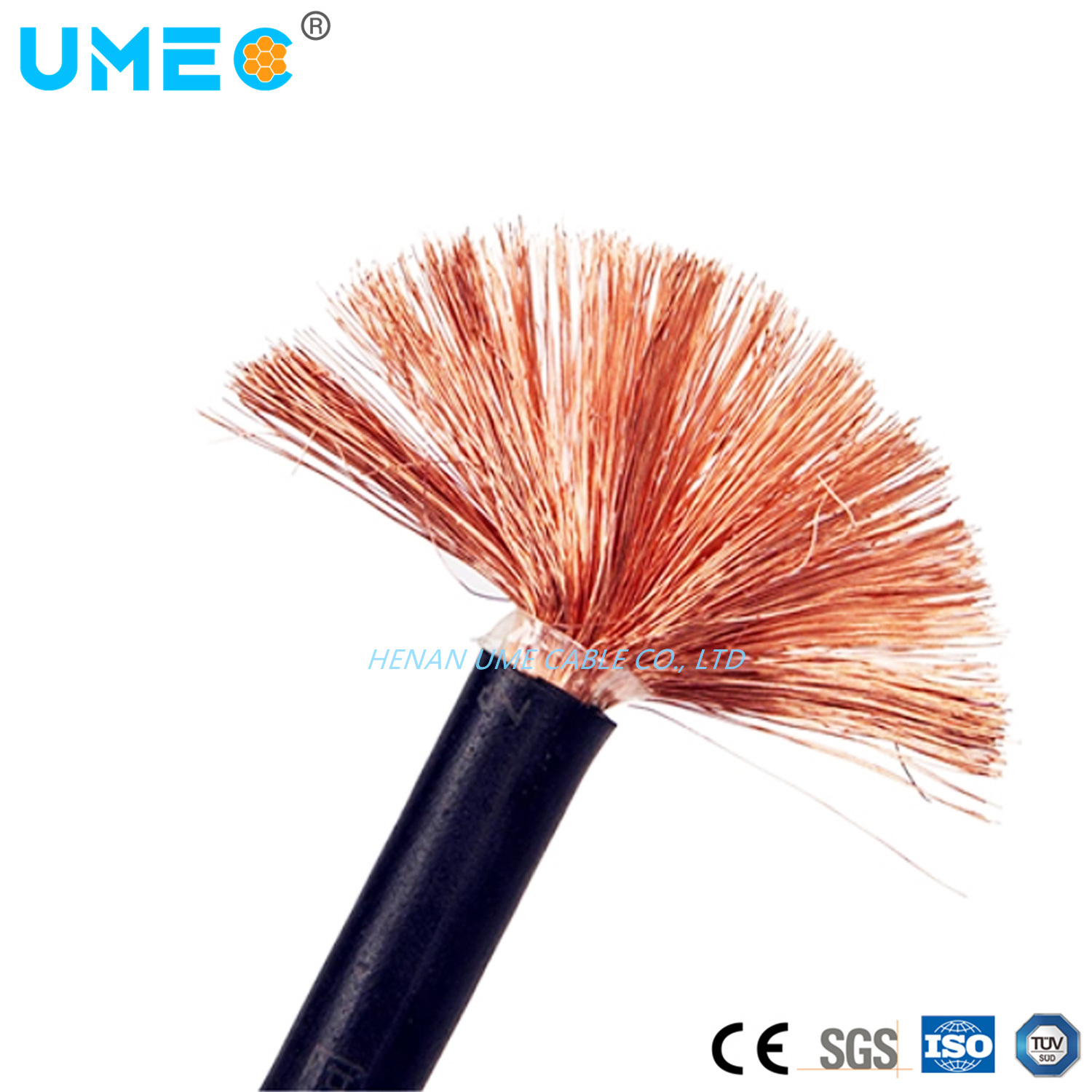 Fire Resistance Flexible Neoprene Welding Cable Single Copper Core 16mm 25mm 35mm 50mm 70mm 95mm Rubber Sheathed Welding Cable