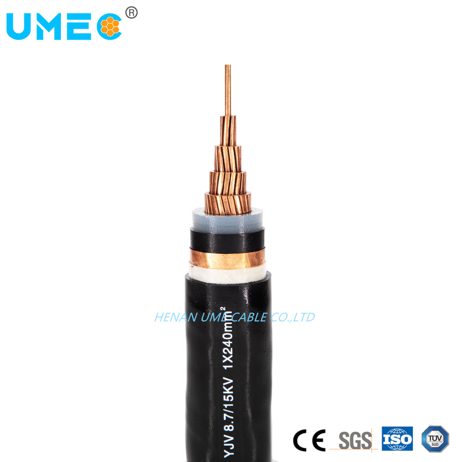 China 
                Resistente al fuego aislamiento XLPE Cable de alimentación de cobre recubierto de PVC
              fabricante y proveedor