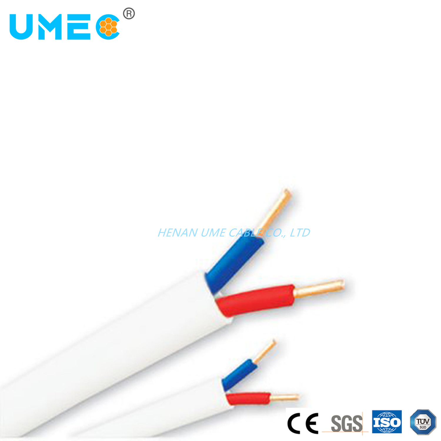 Flat Wire Electric Cable PVC Copper Insulated Wire Thermoplastic Sheathed TPS Flat Cable
