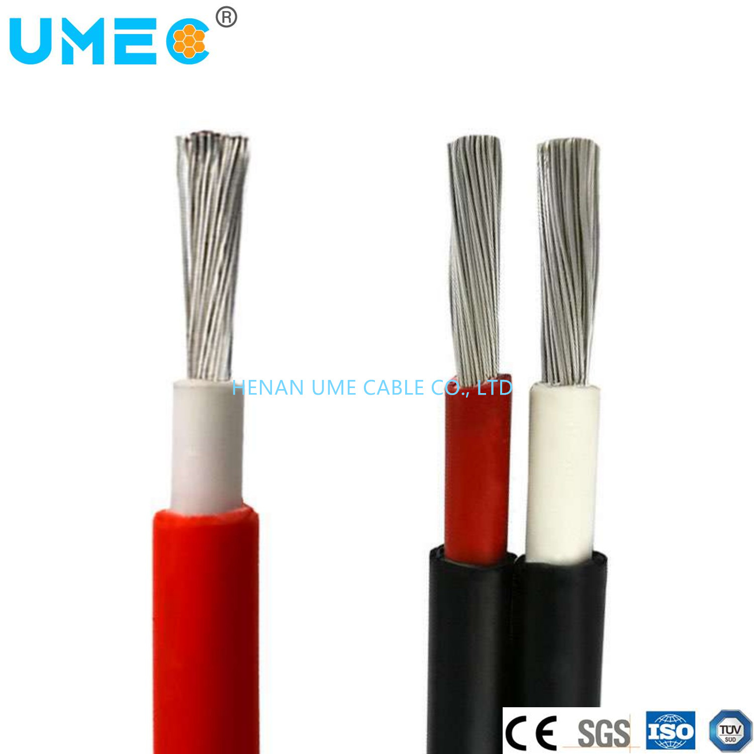 Flexible Tinned Copper Solar Panel Cables 10mm2 6mm2 Electrical Solar Cable Solar Wire PV1-F