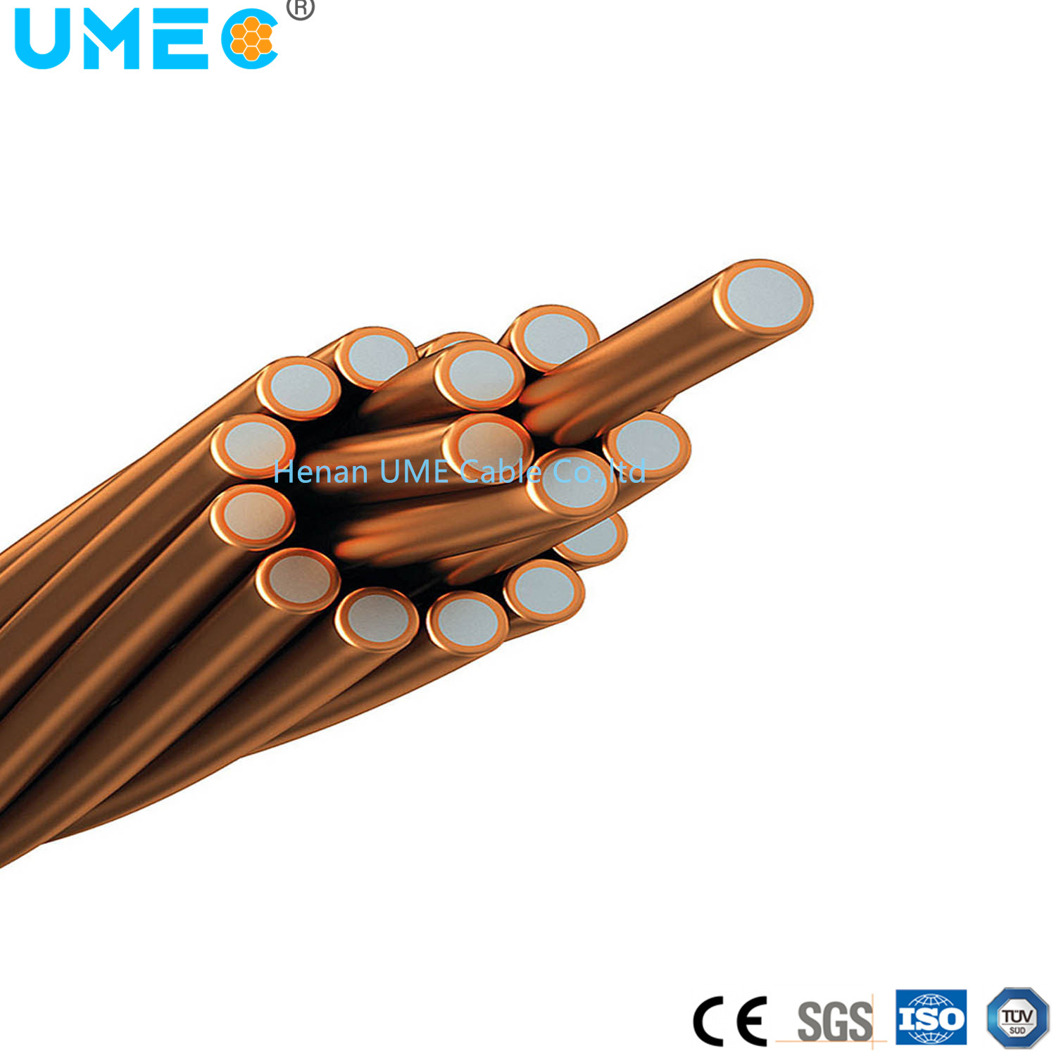 Good Corrosion Resistance Copper Coating Steel Wire Copper Clad Steel Wire CCS