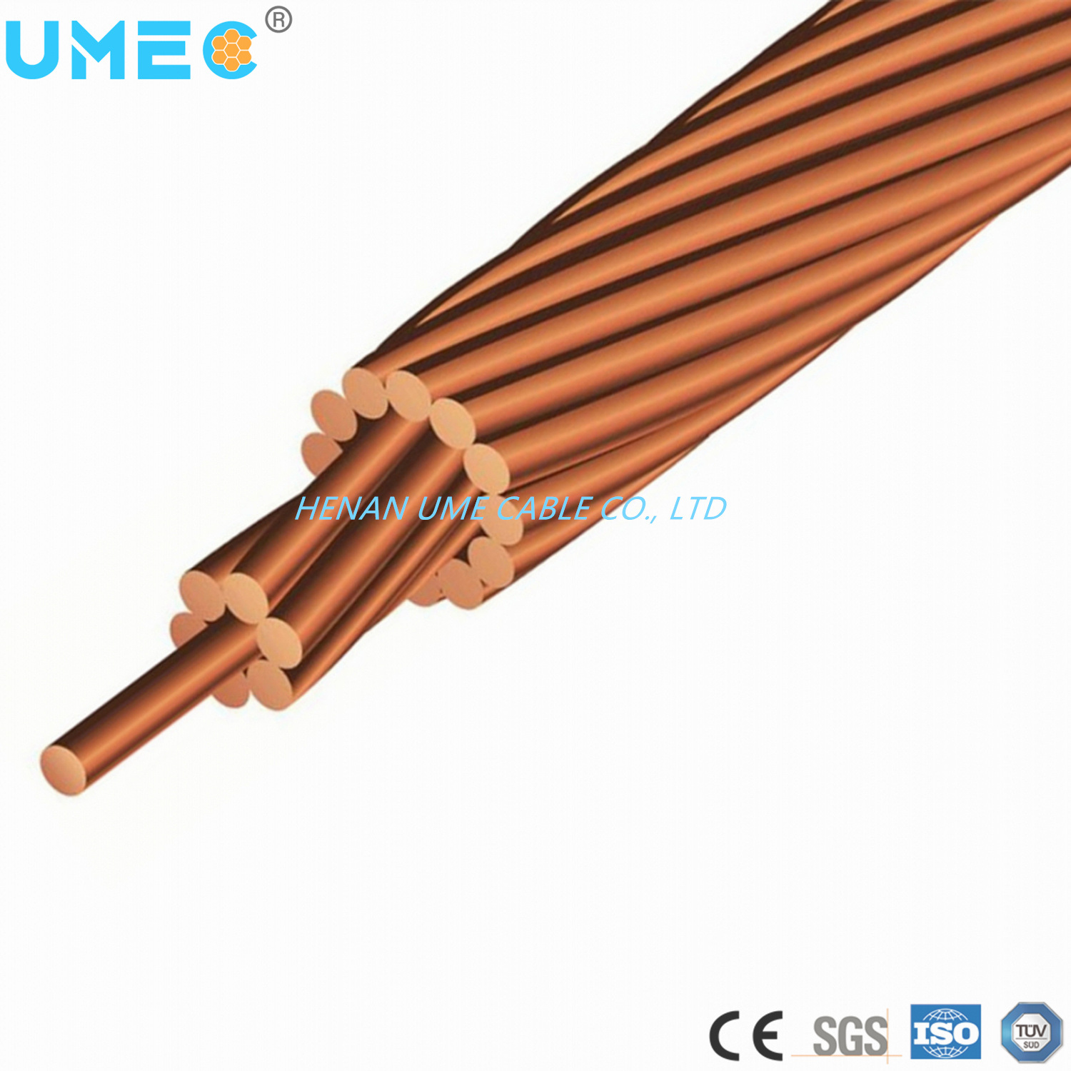 Grounding Electrical System Overhead Electrical Transmission Line Bare Conductor Hard Drawn Copper