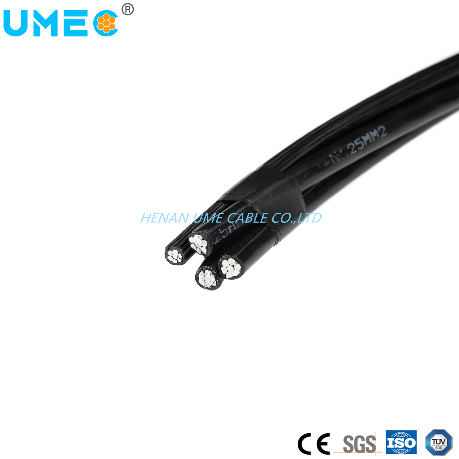 High Quality Quadruplex Service Drop Aluminum Conductor Cable Designed for Use to Supply 3 Phase Power
