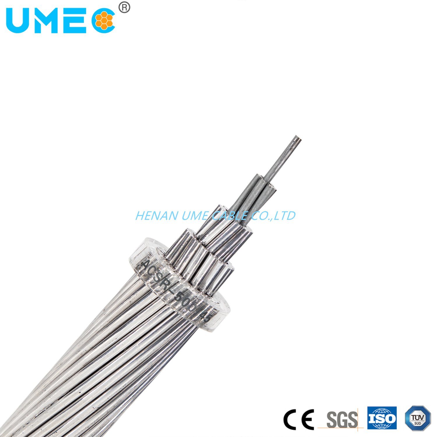 
                High Strength Stranding Breaking Load 61.7kn 128.8kn Aluminum Conductor Steel Reinforced Cable ACSR 134.6mcm Leghorn
            