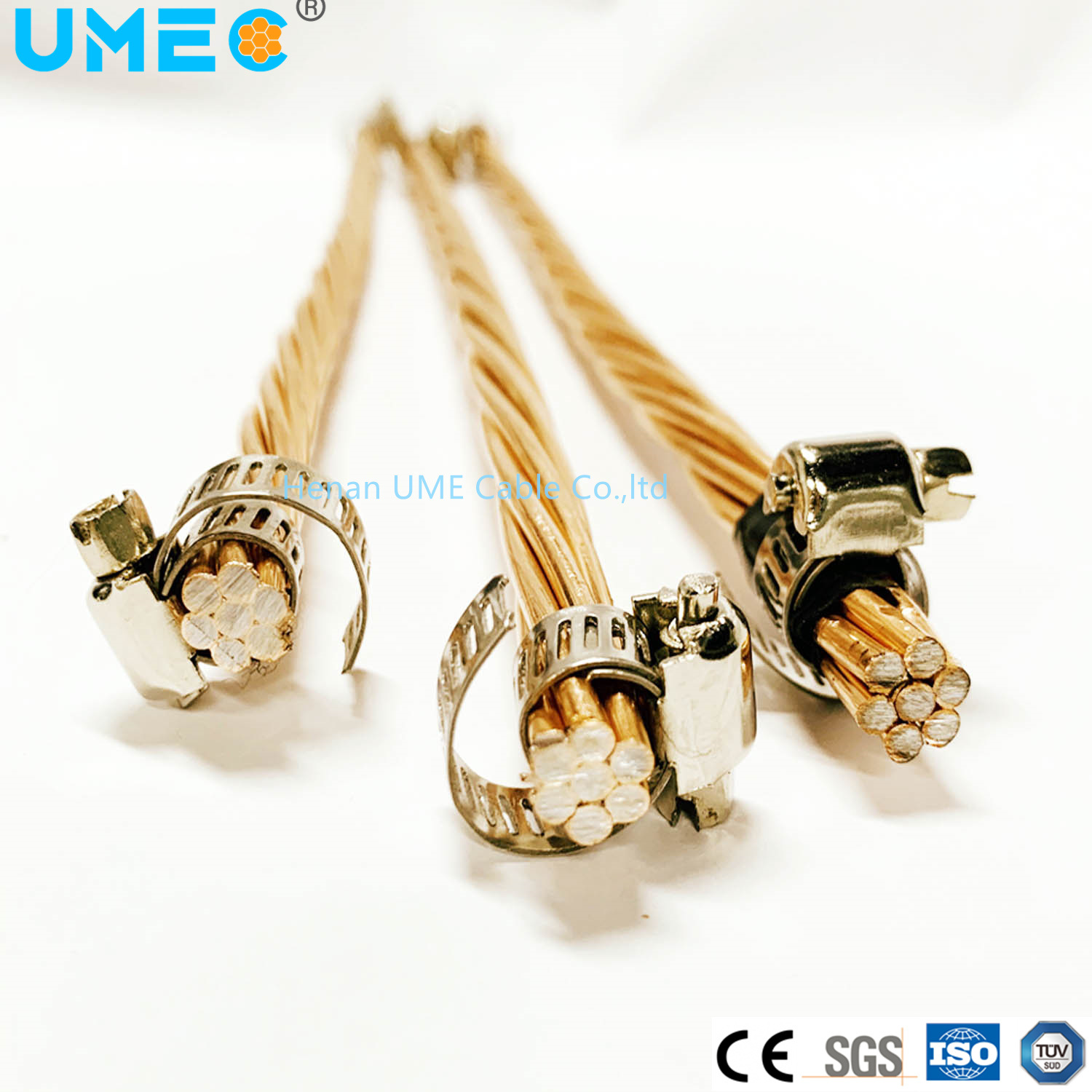 China 
                Hohe Zugfestigkeit von Stahl blanker Leiter Kupfer plattierter Stahl Kabel CCS
              Herstellung und Lieferant