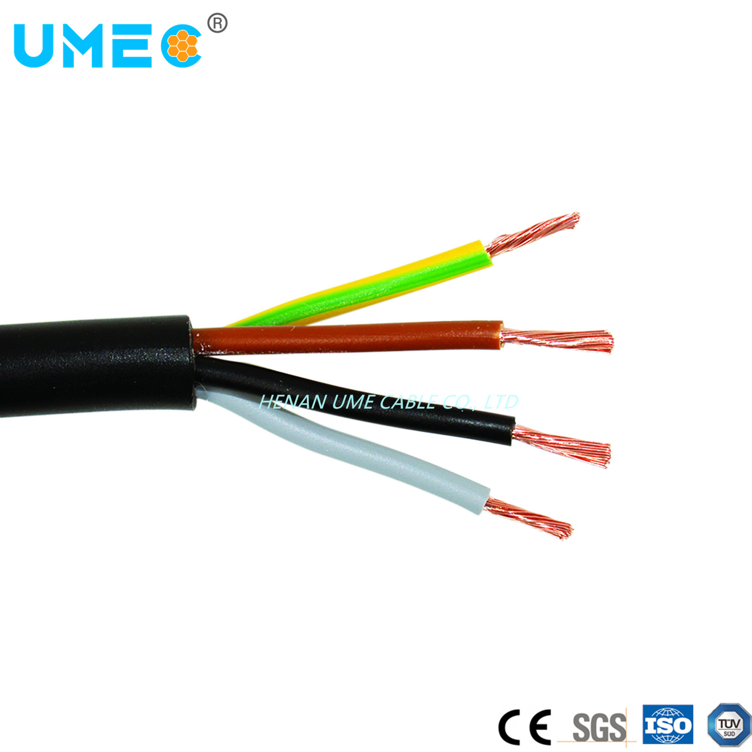 House Wiring Tinned Copper Core PVC Insulated 4X1.5mm 4X2.5mm 4X4.0mm H05VV-F Electrical Wire and Cables Price