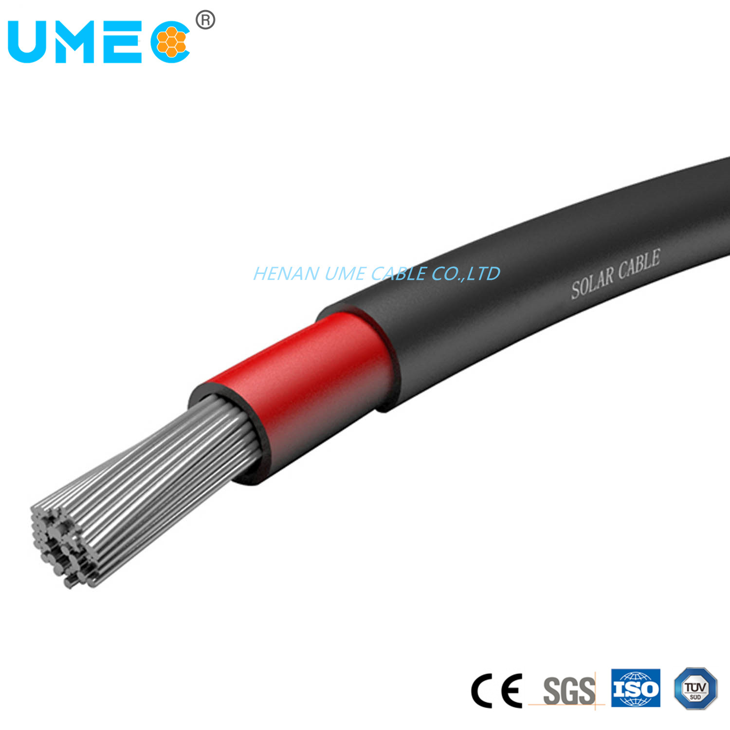 IEC 62930 Photovoltaic System H1z2z2-K Solar Energy Cable DC1000V 1500V Solar Outside Cable for Panels 6mm2 10mm2