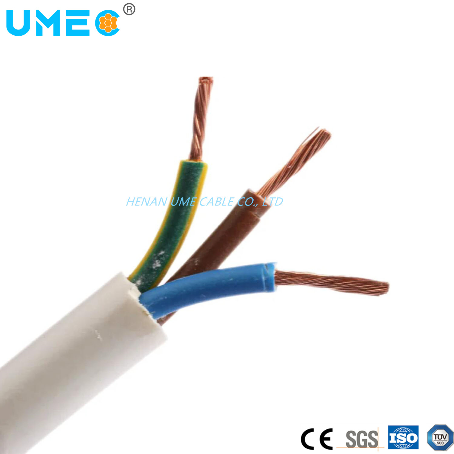 IEC60227 Rvv High Quality Multi-Core 2 3 4 5 Cores 1.5mm2 2.5mm2 10mm2 Copper Wires H05VV-F Myym Flexible Electrical Cable