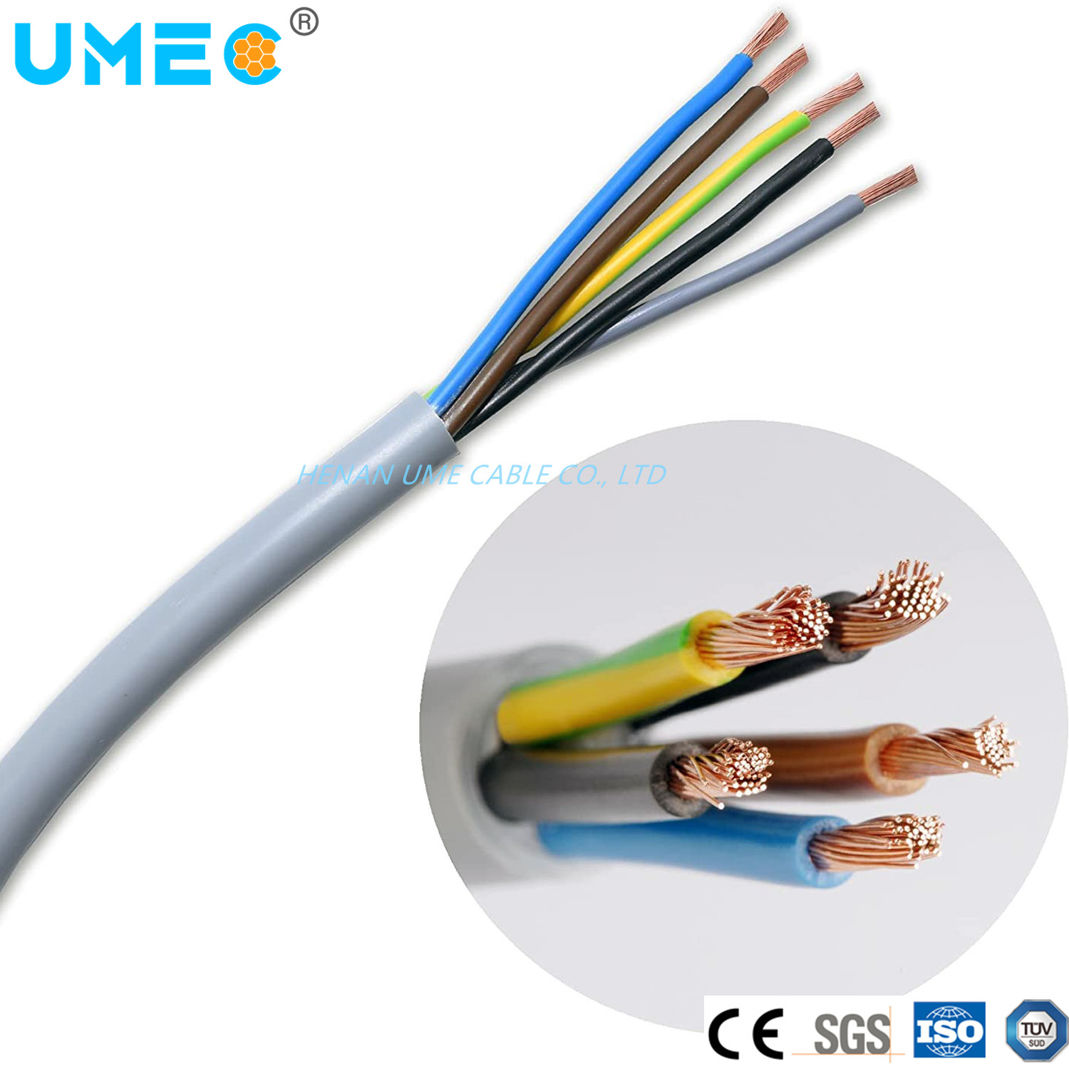 
                Câble d′installation Ysly-Jb souple 3X4mm² 5 x 4 mm² 7X4mm² Ysly Ysly-Jz du câble de commande de connexion du câble électrique
            