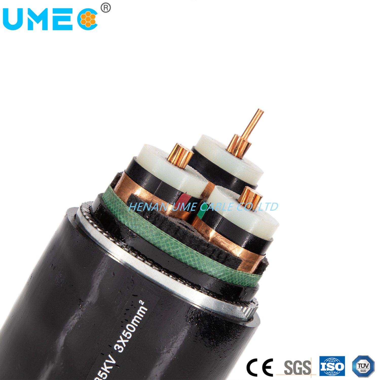 
                Mv 220kv 33kv-500kv Power Cable Oxygen-Free Copper Conductor Aluminum Conductor XLPE Insulated Armoured Nonarmoured 4 Core 25mm-150mm XLPE Power Cable
            