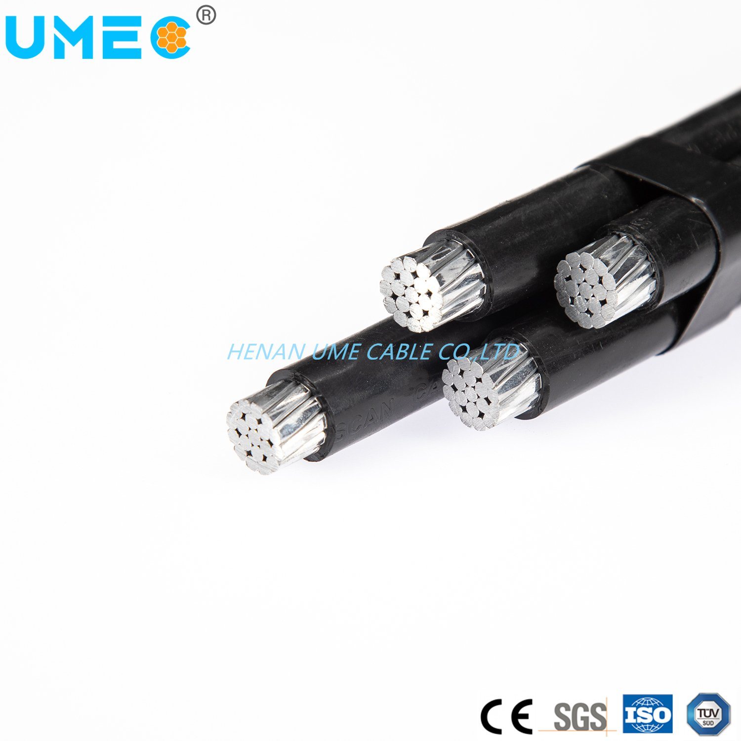 
                Overhead 4AWG 2AWG 1/0AWG 2/0AWG 3/0AWG 4/0AWG Service Drop Cable Vierfach-Service-Stichleitung
            