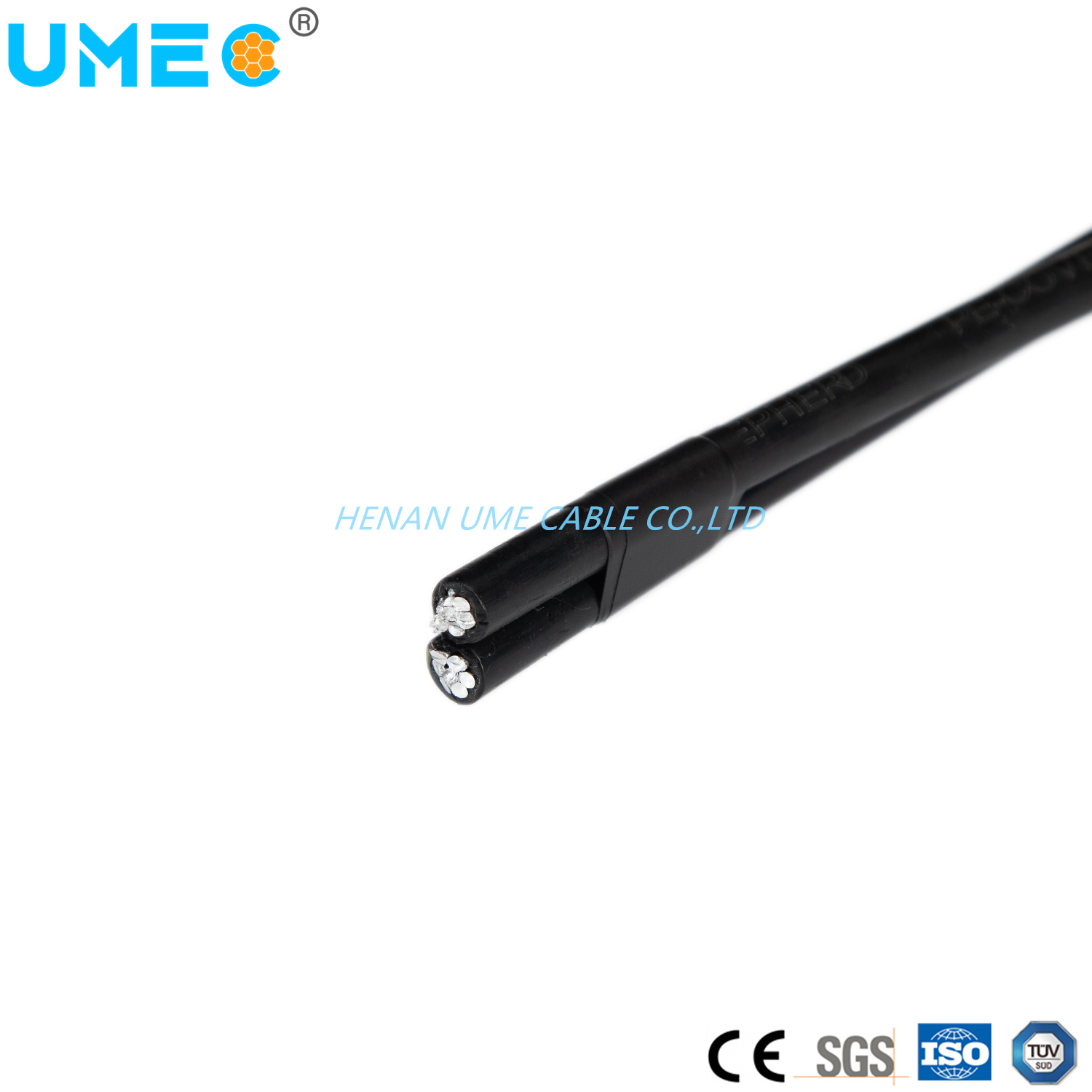 Overhead Aluminium Conductor XLPE Insulated Electric Cable Duplex Service Drop Electrical Wire ABC Cable