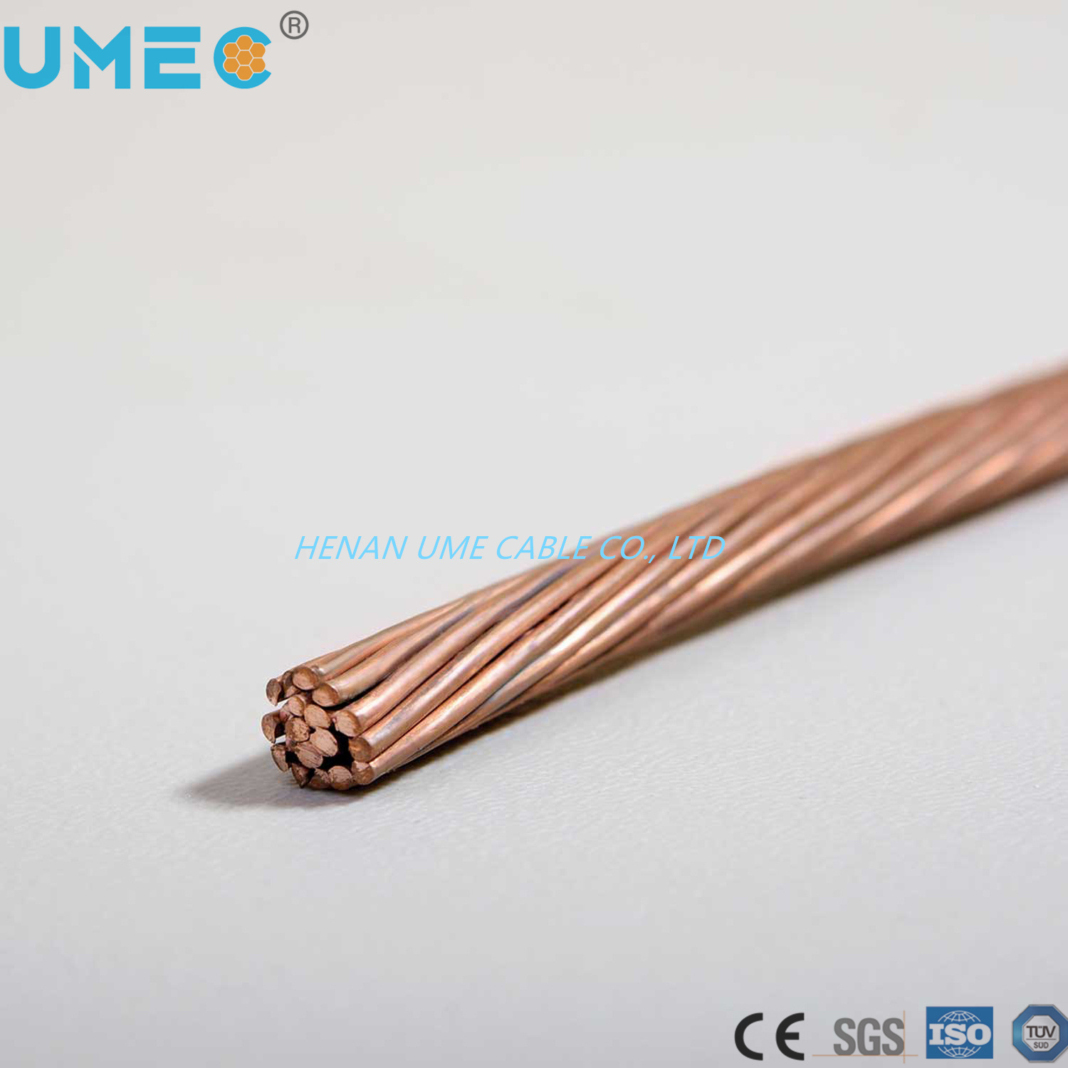Overhead Power Electrical Distribution Line Bare Copper Conductor