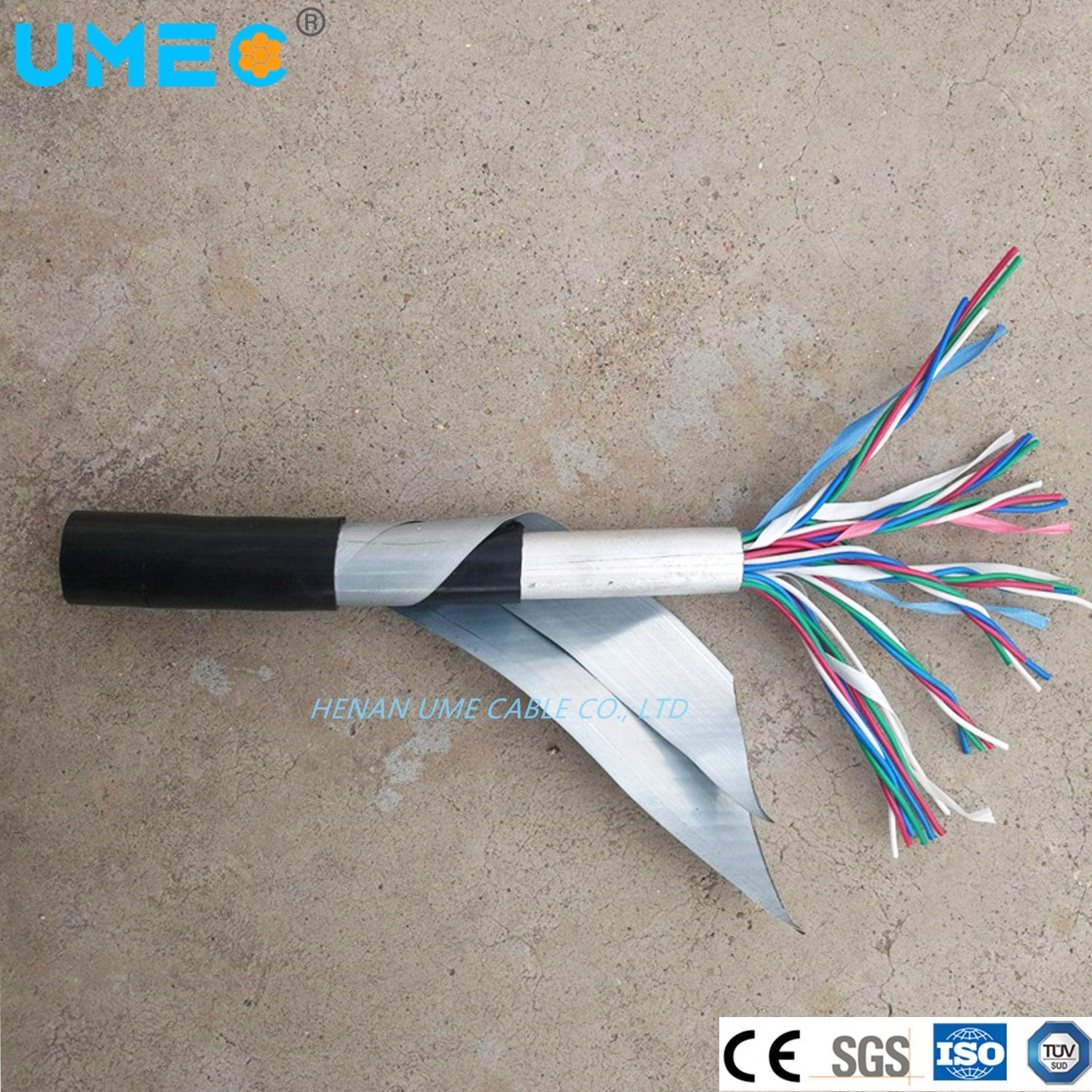 PE Sheath Multiconductor Railway Signaling Cables Double Steel Tape Armoured Ptya23