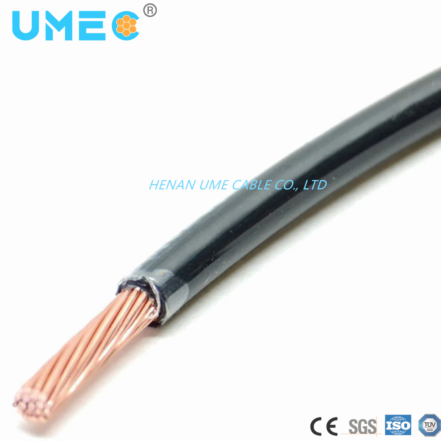 China 
                Eléctrica de plástico de PVC Wirethermo resistente al calor y agua -Nylon-Coated Thwn cable
              fabricante y proveedor