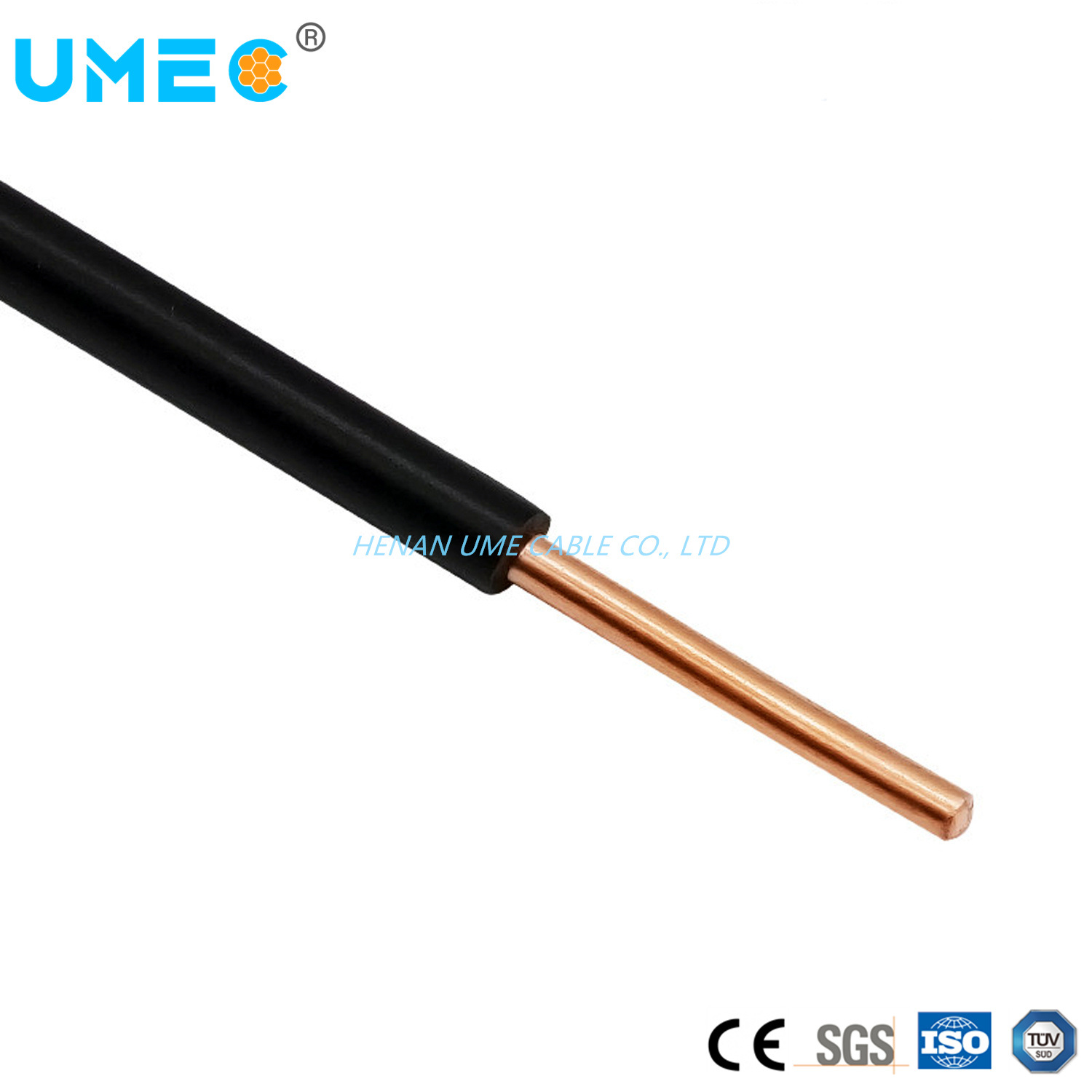 
                Aislamiento de PVC de núcleo único cable Cable de alimentación Cable eléctrico H07V-U.
            