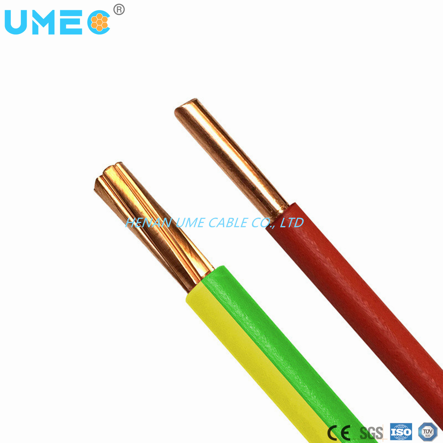 PVC Insulation Non Sheath House Electrical Earth Cable Wire with Copper Conductor H07V-U