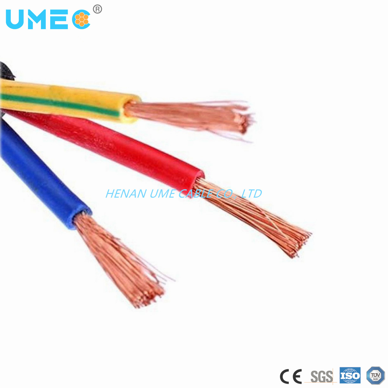 
                Câble d′alimentation conducteur de cuivre isolant en PVC souple conjointe sur le fil H07V-K
            