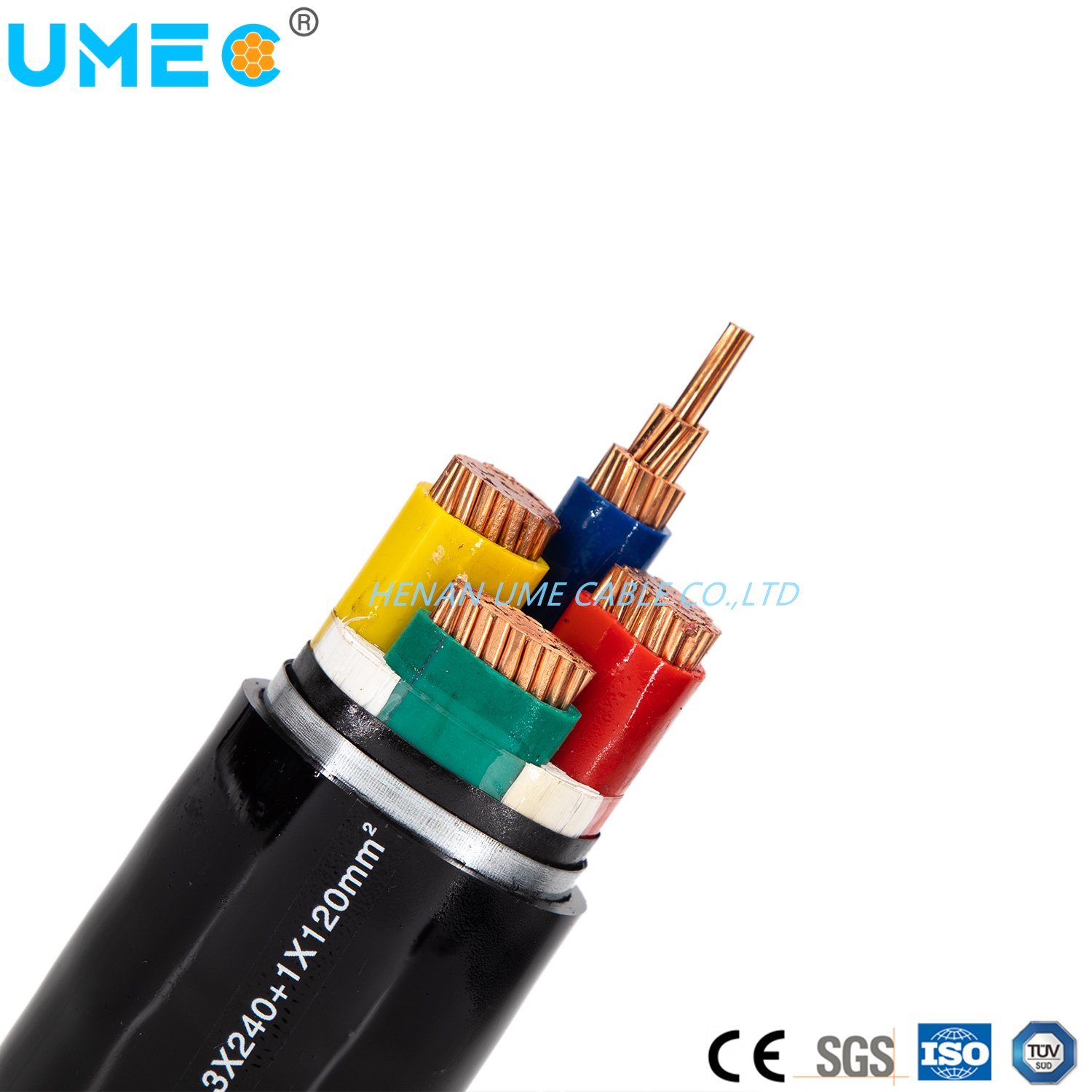Qualified Utility Cu (Al) Conductor PVC Insulated PVC Sheathed Steel Tape Armoured Cable VV22 Vlv22