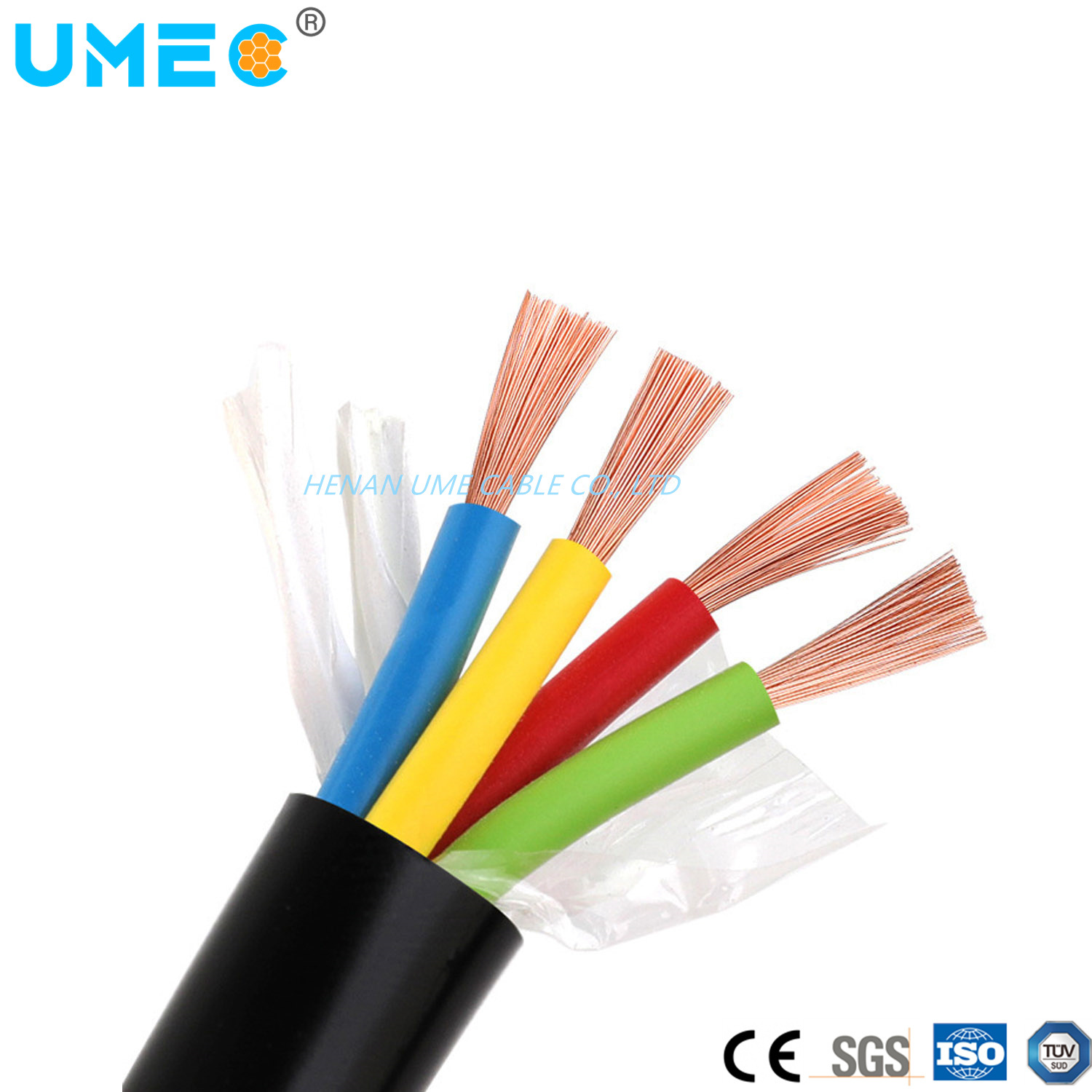 Rvv H05VV-F A05VV-F H05vvh2-F 2 3core 0.1mm/0.75mm/1.5mm//4mm/6mm Flexible Multi Core Conductor Cable Electrical Wire