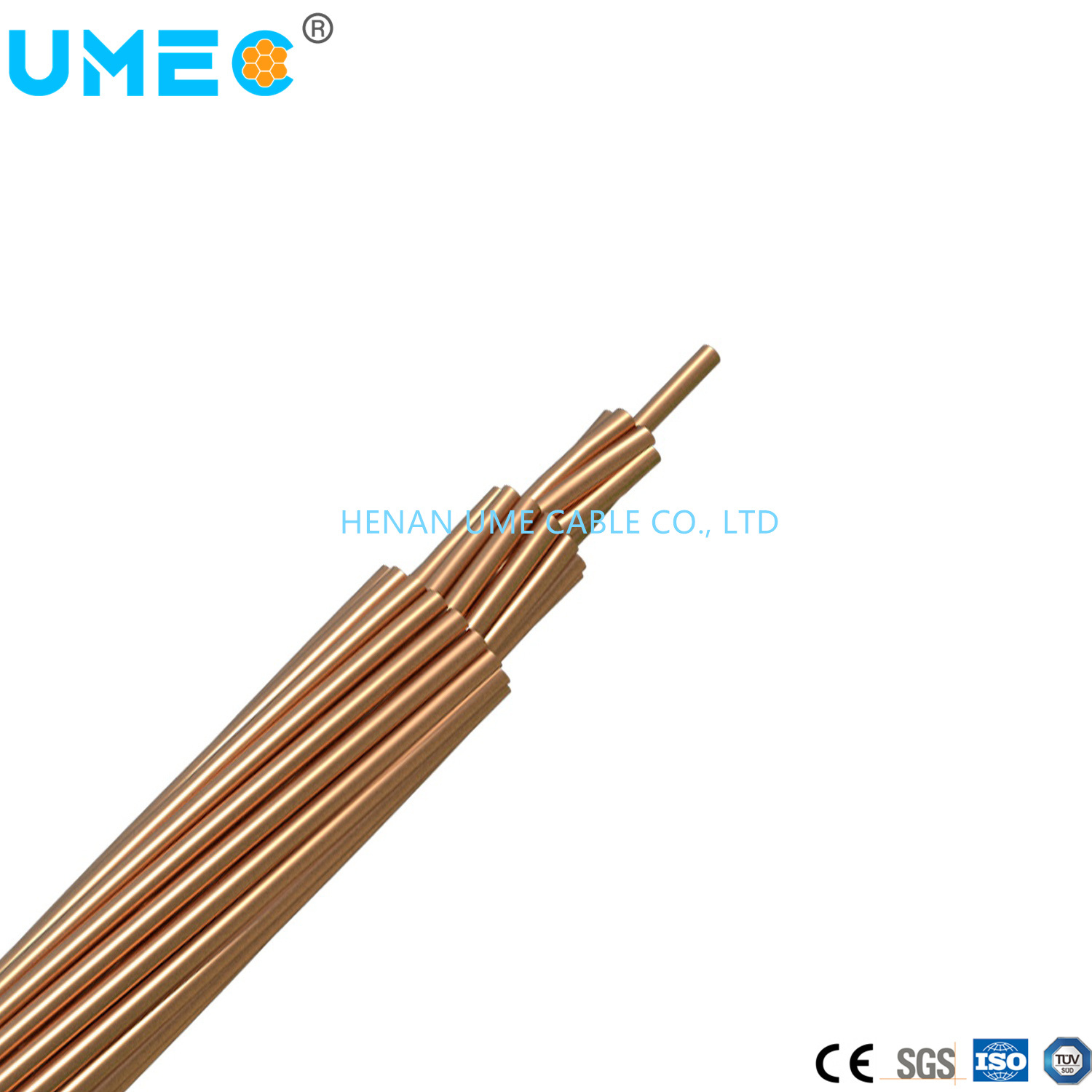 Cina 
                Conduttore nudo CCS con filo in acciaio rivestito in rame intrecciato
              produzione e fornitore